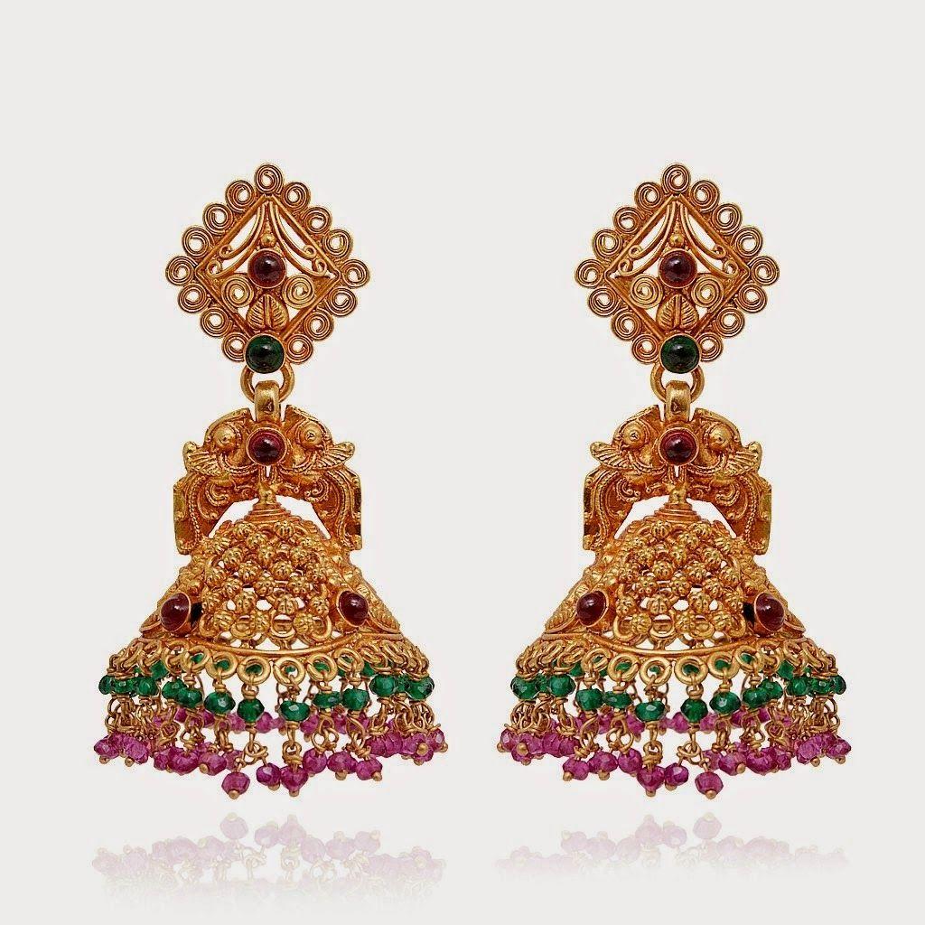 1024x1024 all 4u wallpaper: Latest Gold Jhumka Earring Designs HD Wallpaper