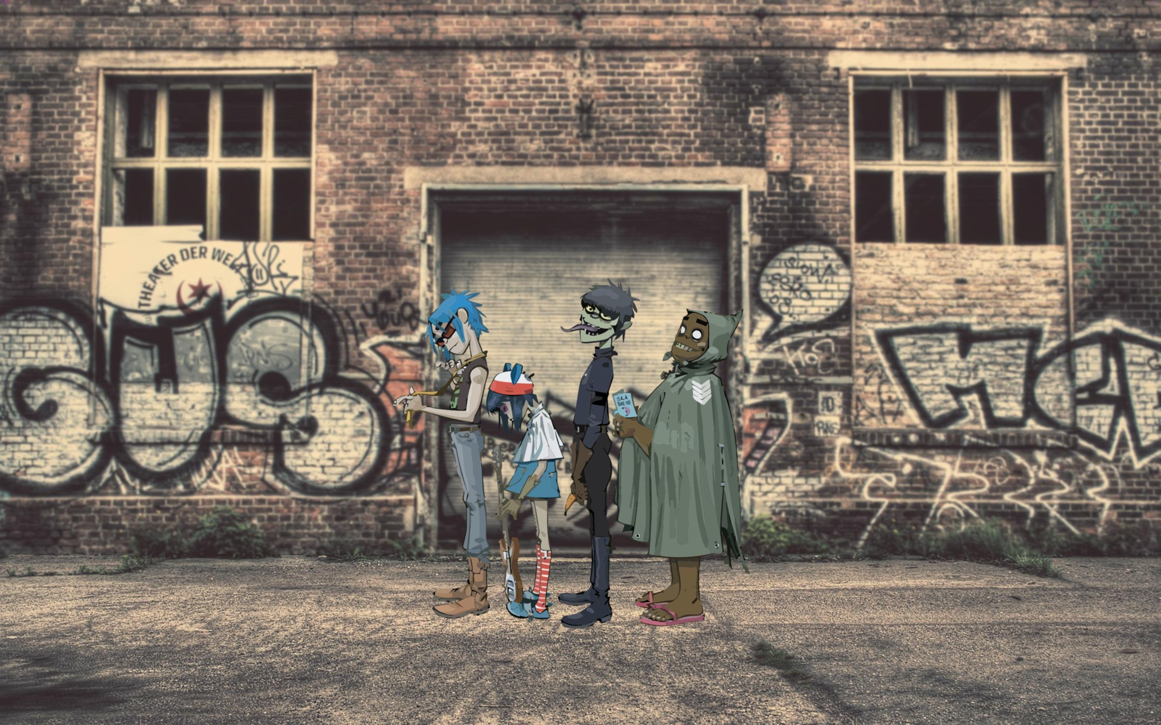 3840x2400 X Post /wallpaper I Made A 4K Gorillaz Background