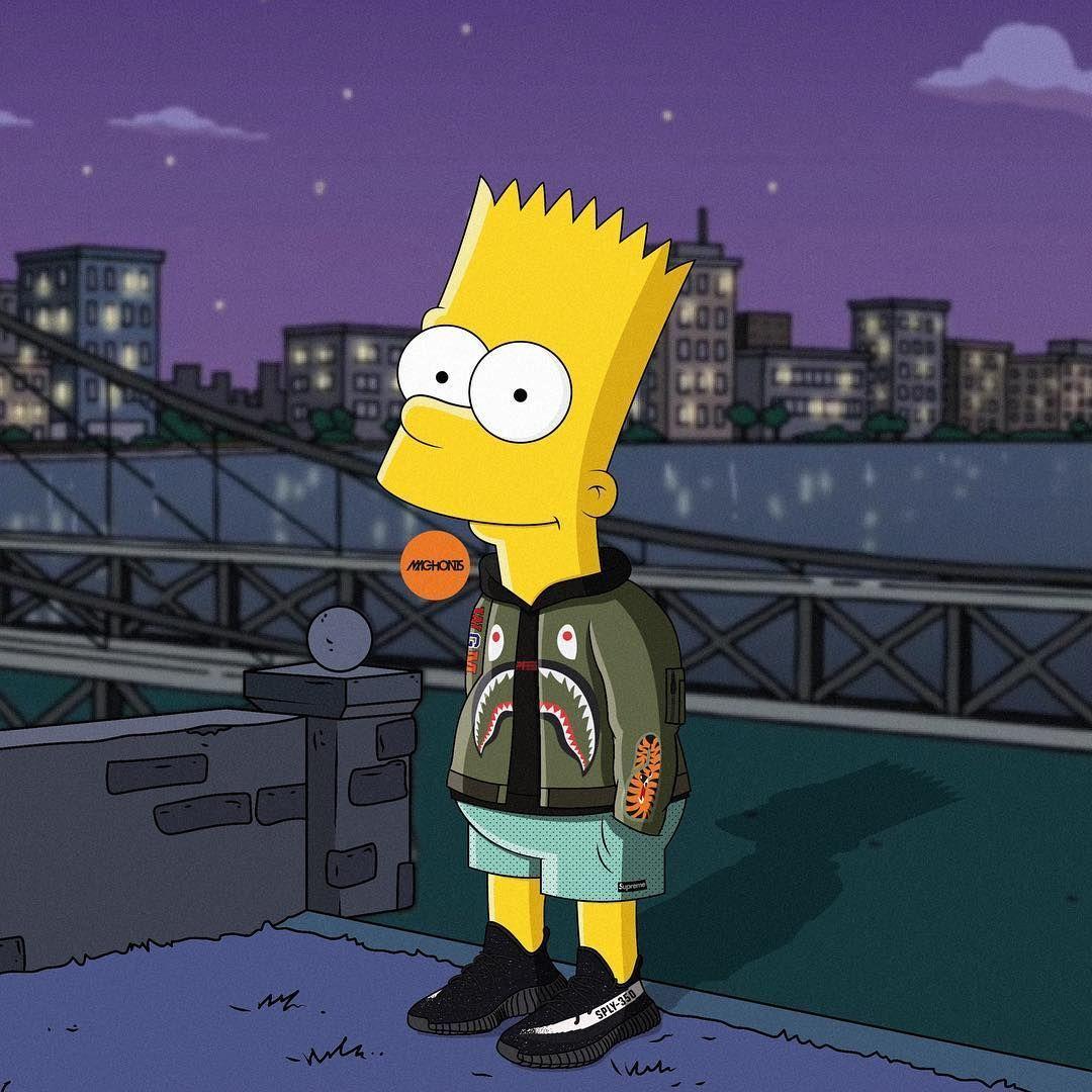 Bart Sticker - Bart Simpson Supreme Gucci - 2896x2896 PNG Download