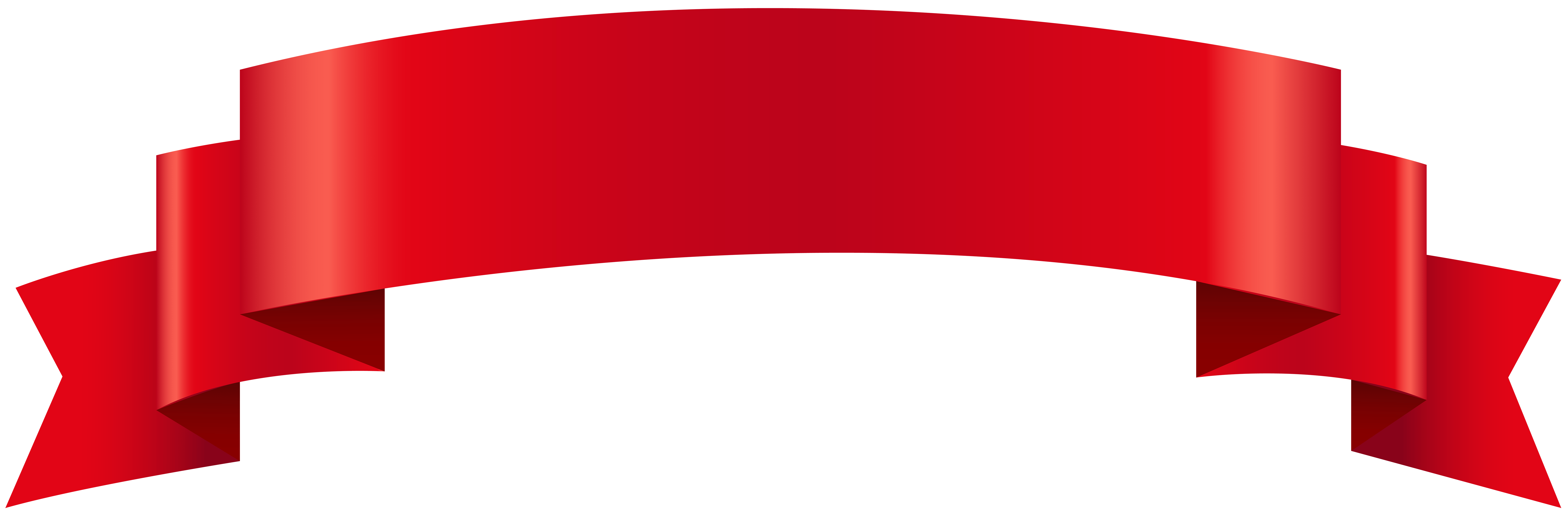 8000x2613 Red Banner Transparent Clip Art