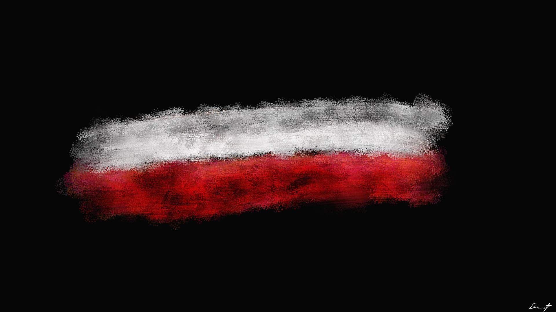 1920x1080 #abstract, #flag, #Poland, #minimalism wallpaper. Mocah