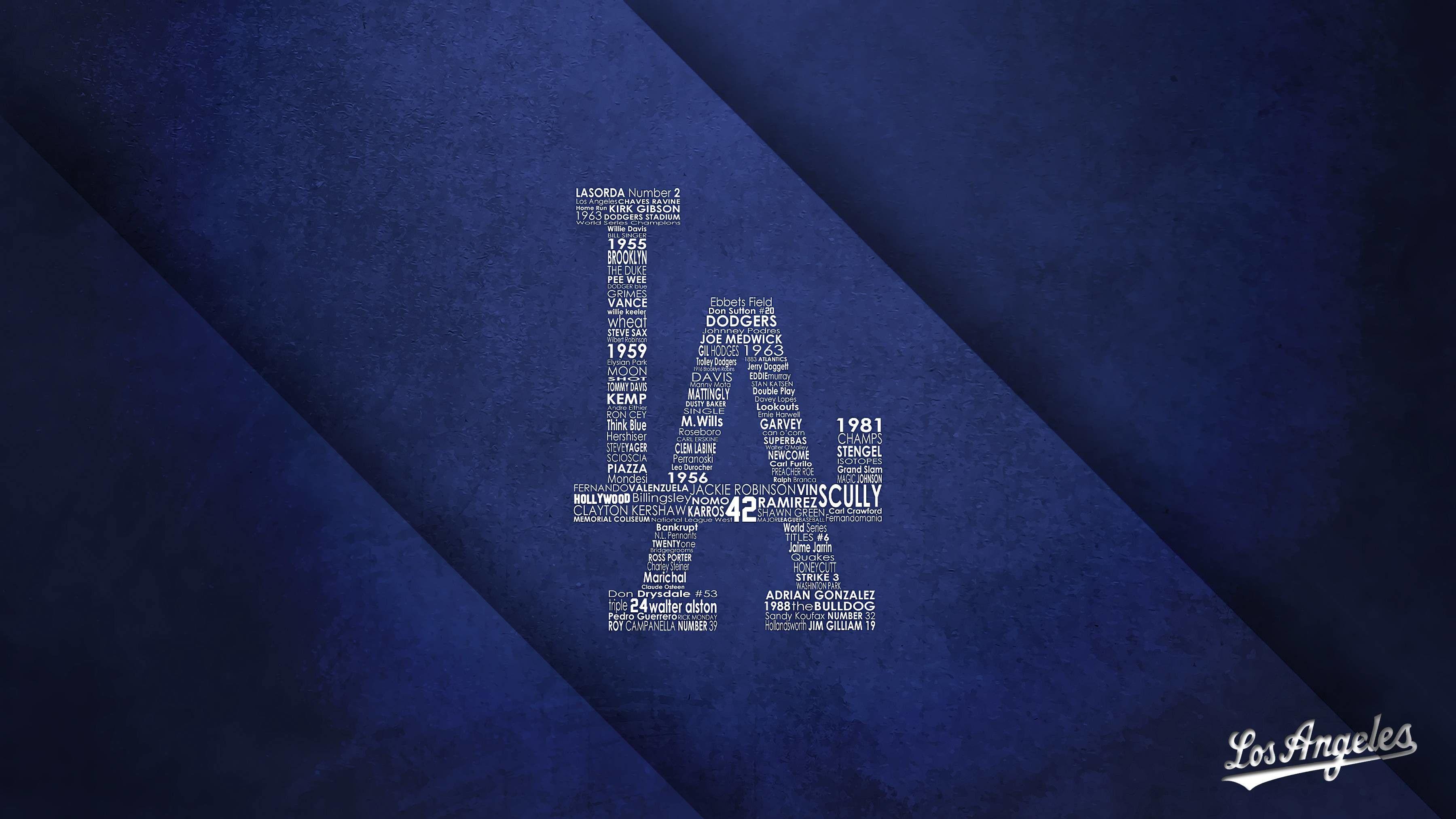 Download Los Angeles Dodgers Rising Logo Wallpaper