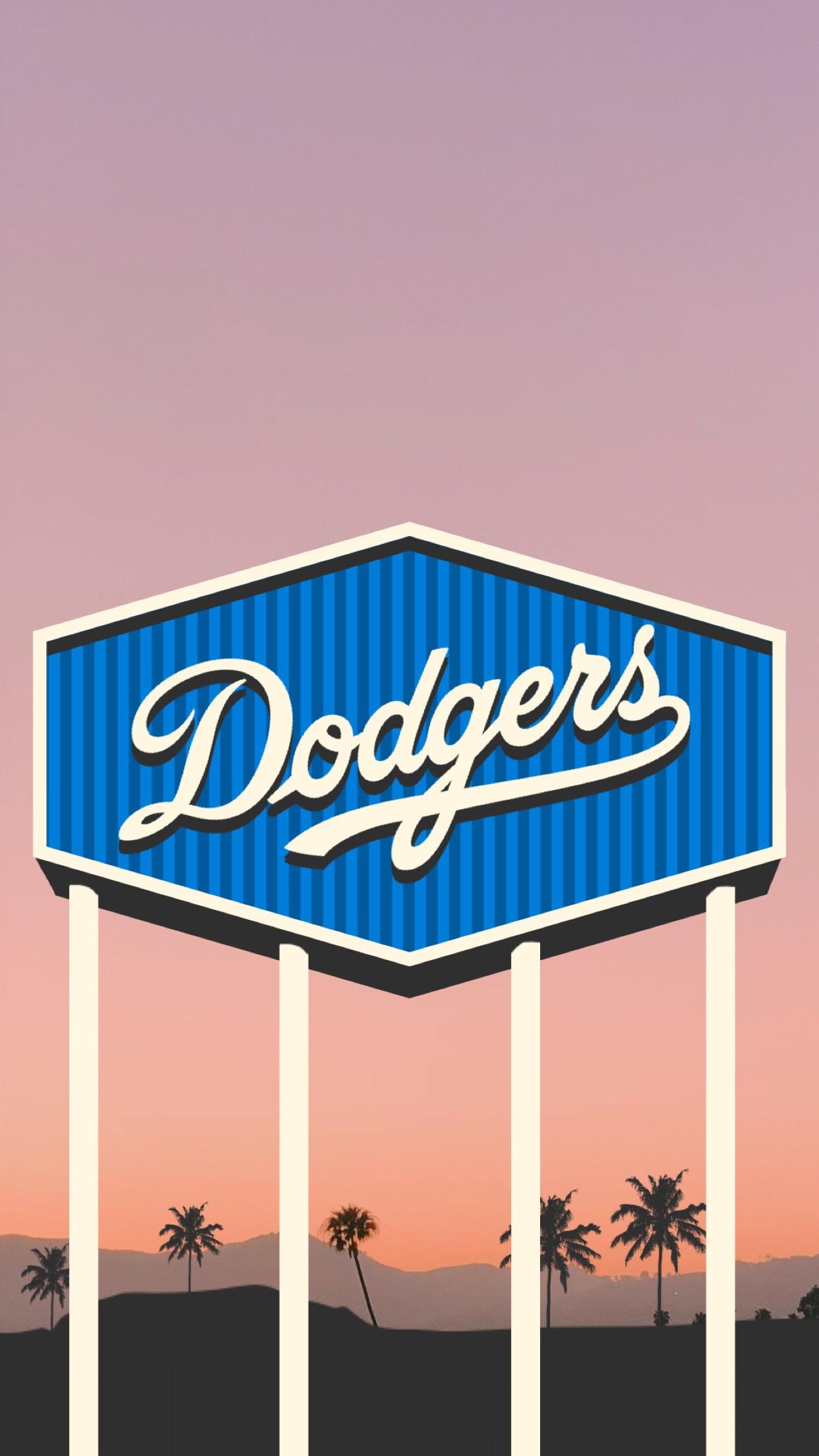 Download Dodgers iPhone Black Background Wallpaper