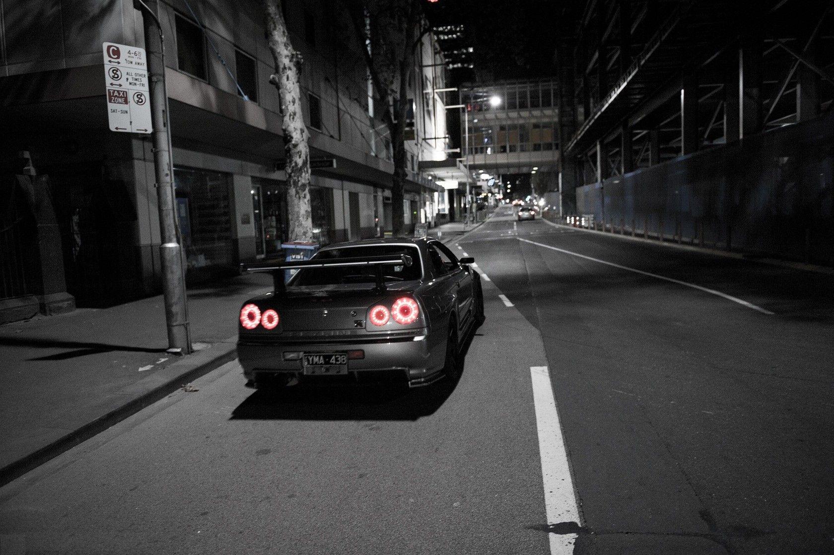 1680x1118 Godzilla, Nissan Skyline R34 GT R, GTR - Background