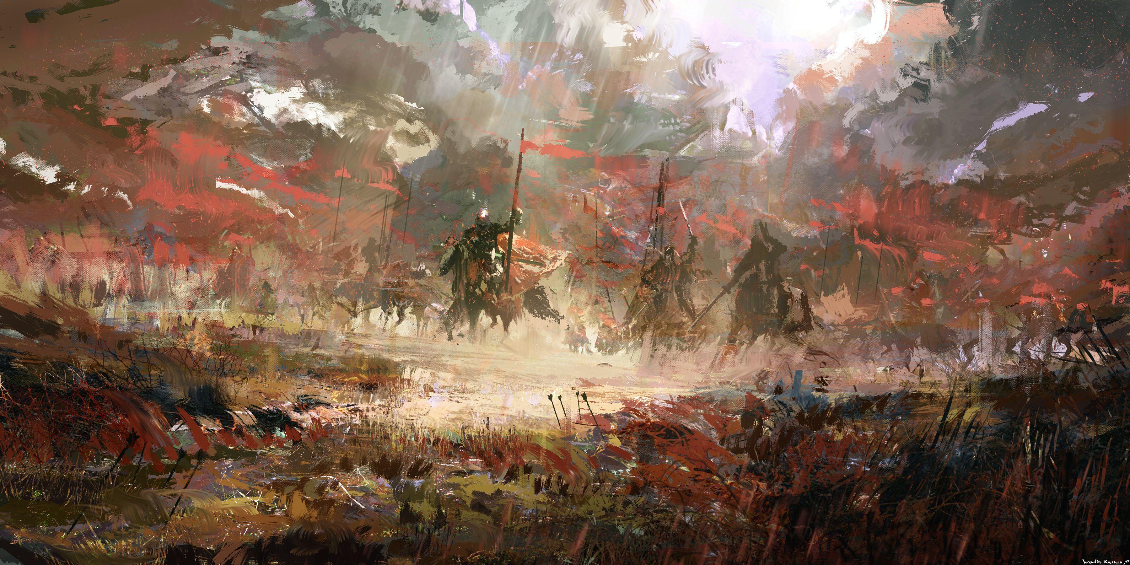 3600x1800 Knight HD Wallpaper