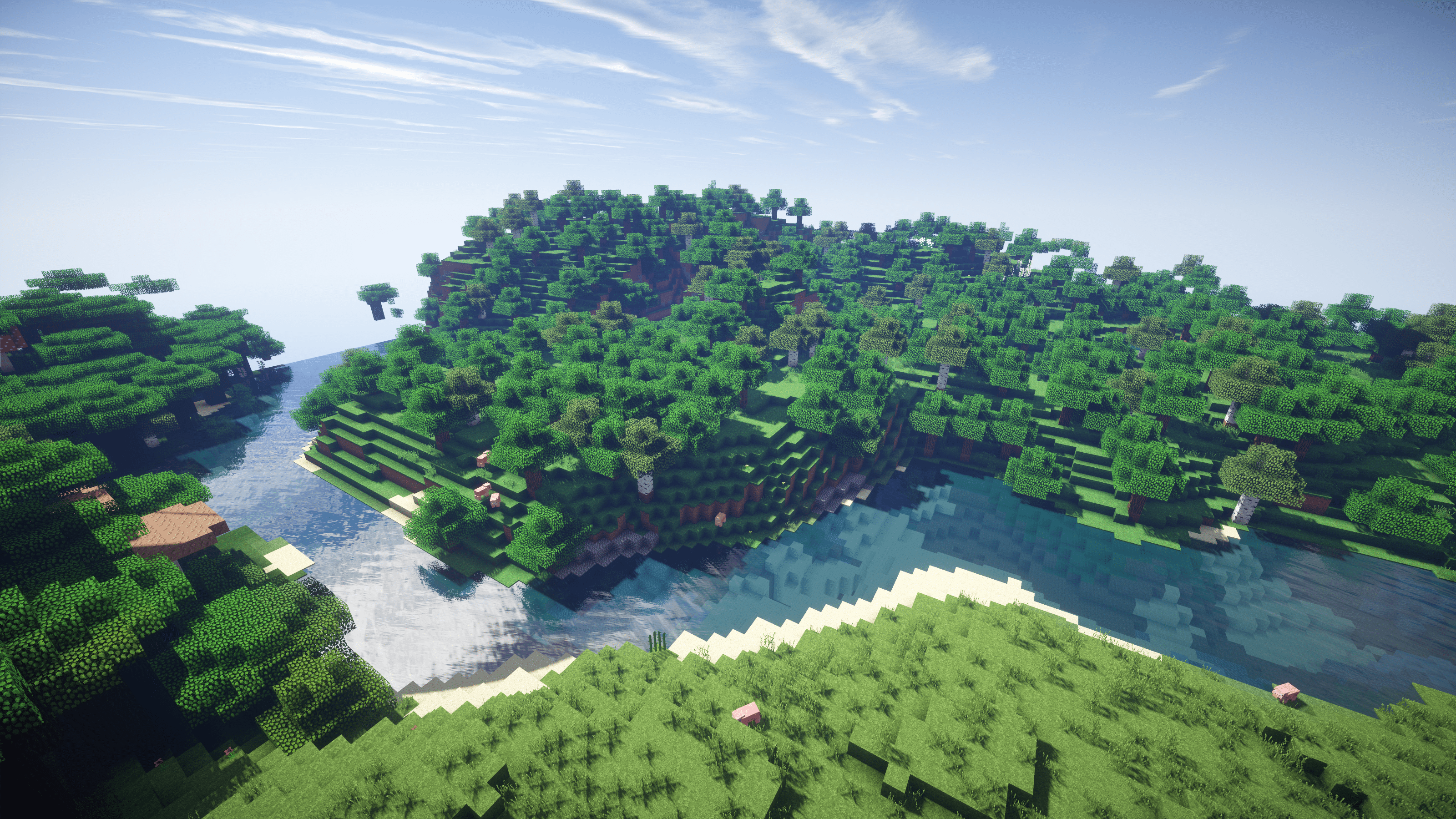 3200x1800 Minecraft Day Background (HD 3200x1800)