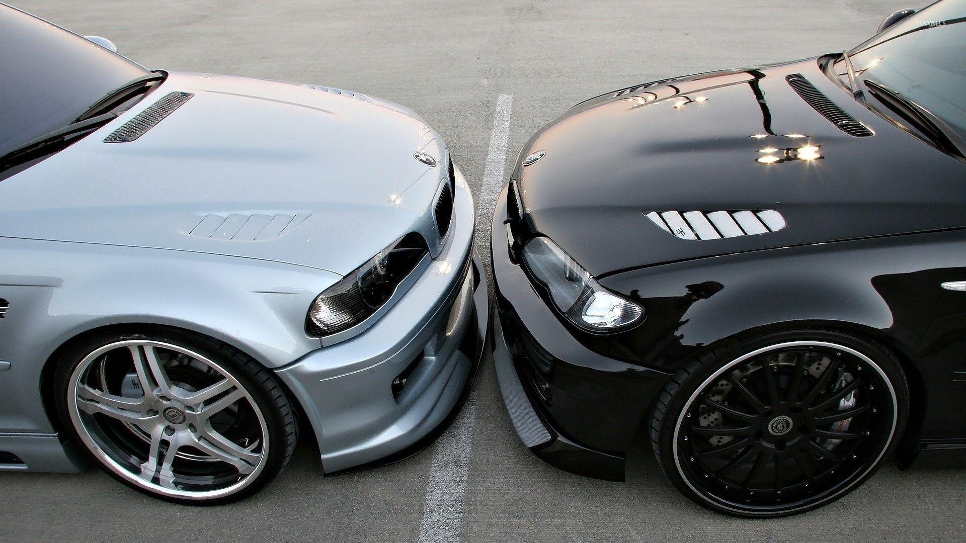 1920x1080 Silver vs black BMW M3 wallpaper wallpaper