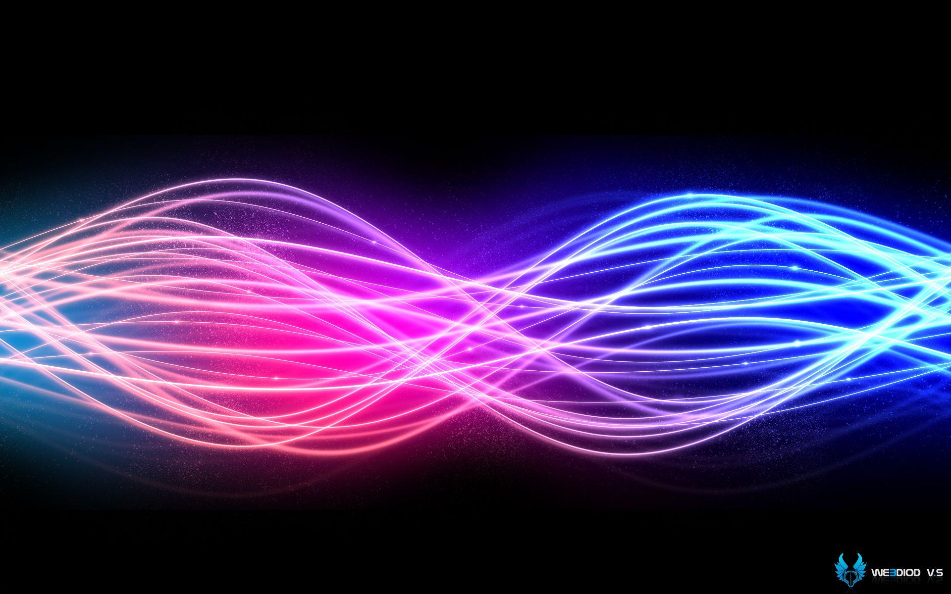 Энергия волны звука. Неоновые линии. Неоновые волны. Электричество фон. Цветные волны.