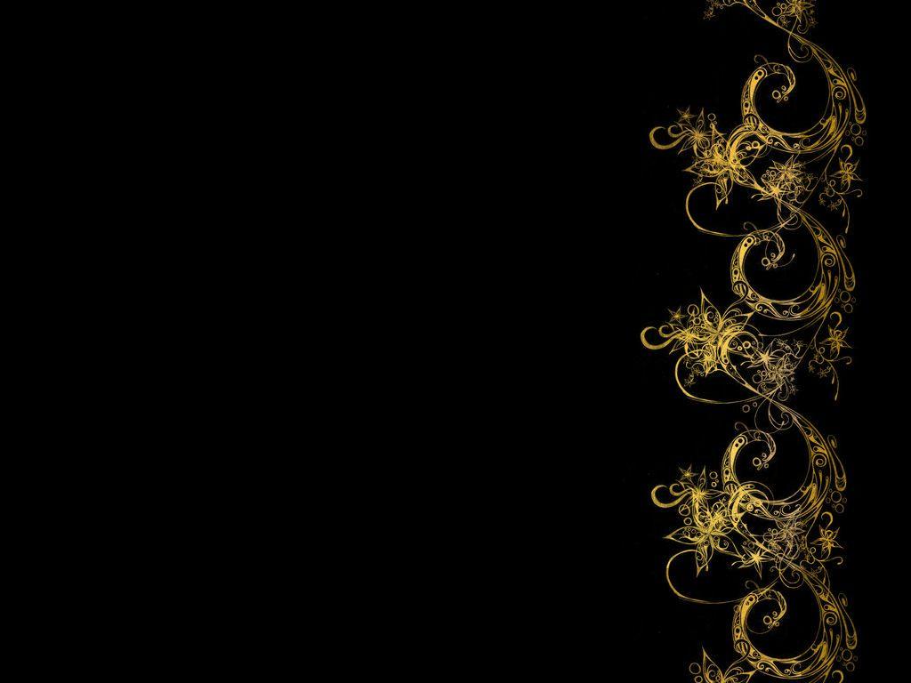1024x768 Cool Black and Gold wallpaperx768
