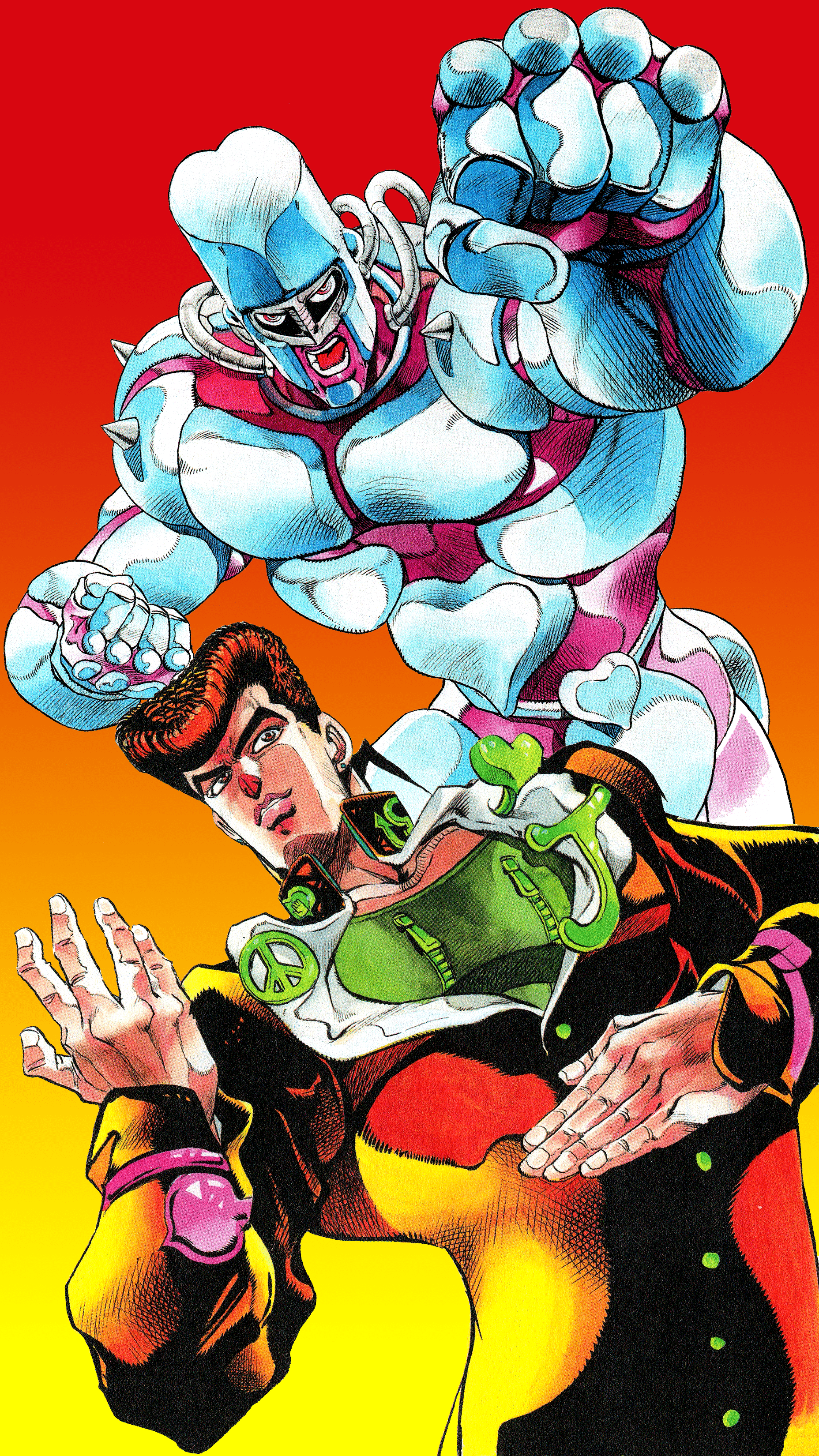 1856x3300 Posting a wallpaper a day until stone ocean is animated day 78