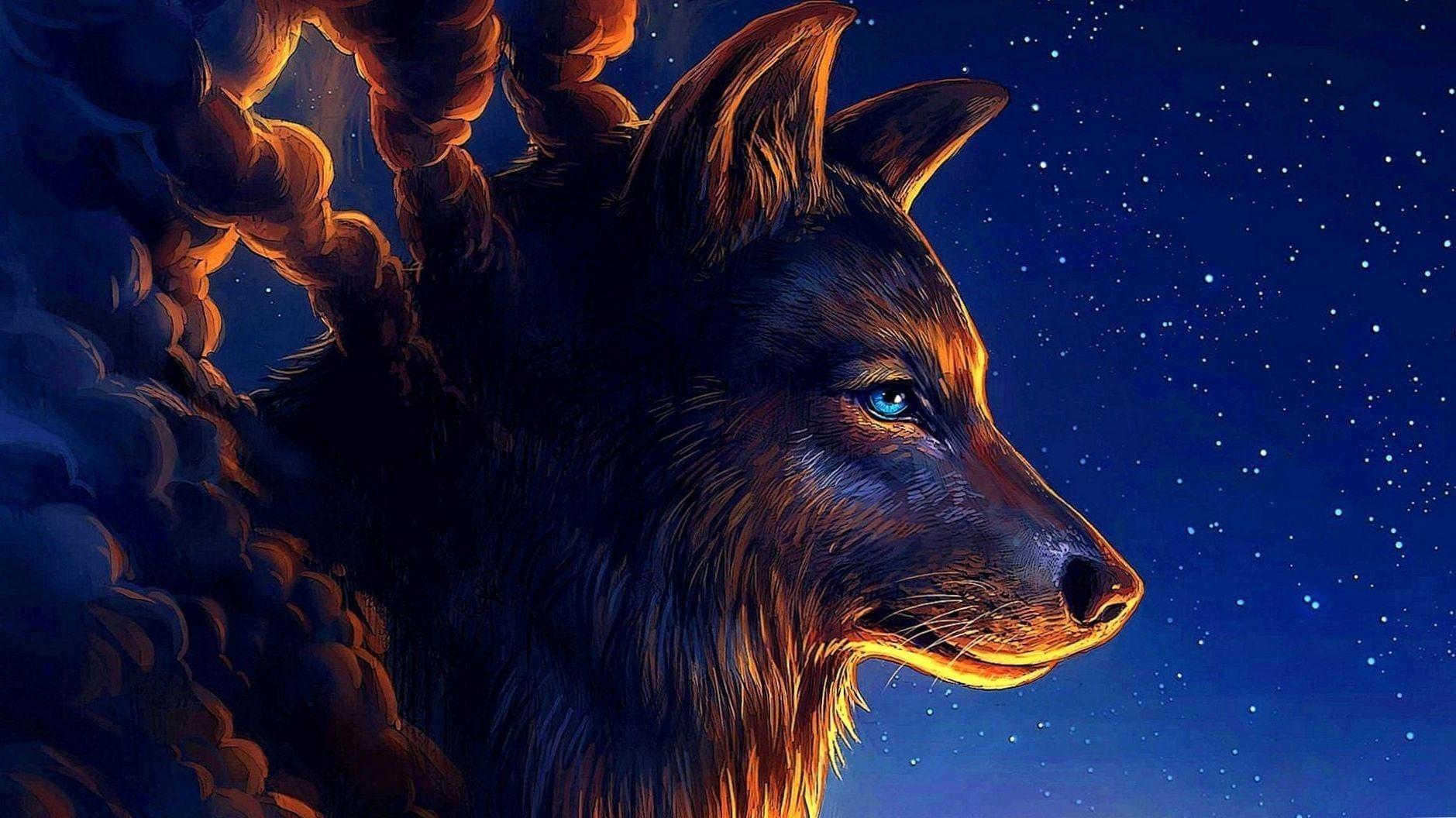 1879x1056 Wallpaper Wolf Art Wallpaper.Pro