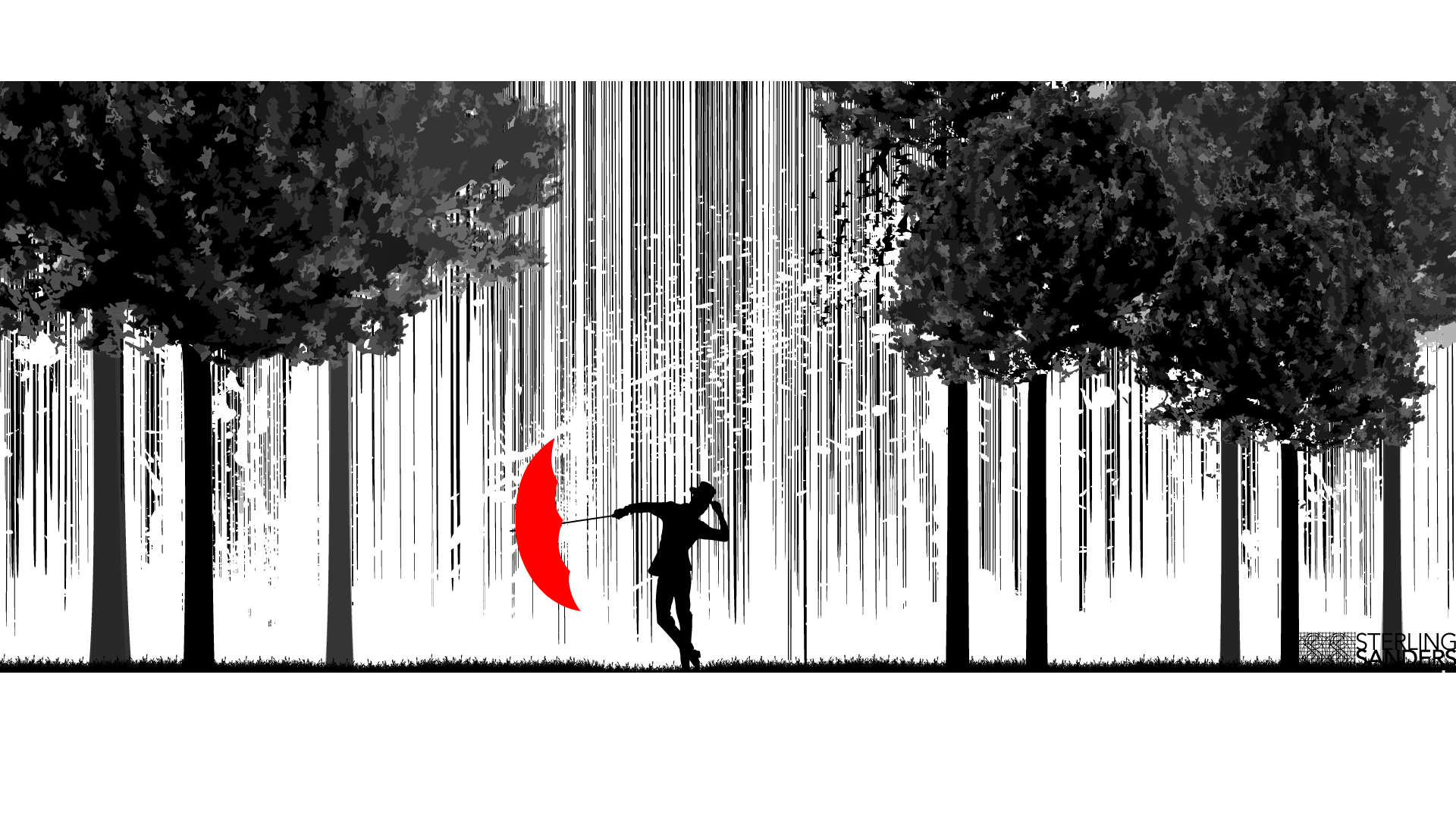 1920x1080 Dance in the Rain. Dancing in the rain, Forest painting, Rain tattoo