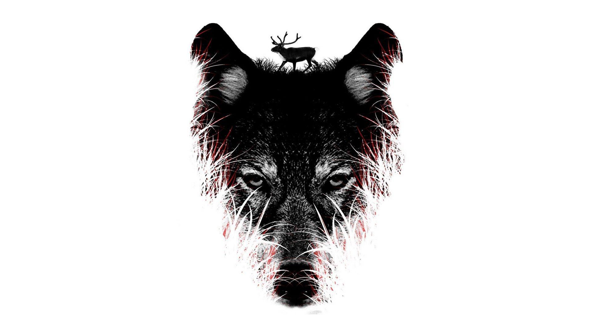 1920x1080 Abstract Wolf