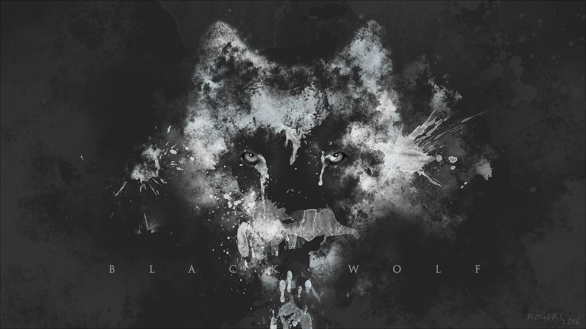 1920x1080 Abstract Cyber Wolves, Red Rogers