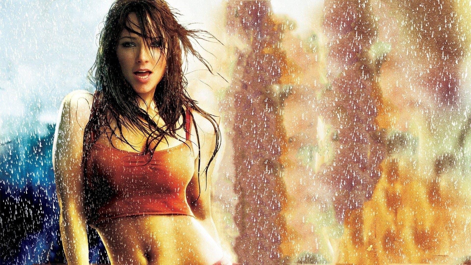 1920x1080 rain, Wet, Dancing, Splashes, Brunette, Step Up 2: The Streets
