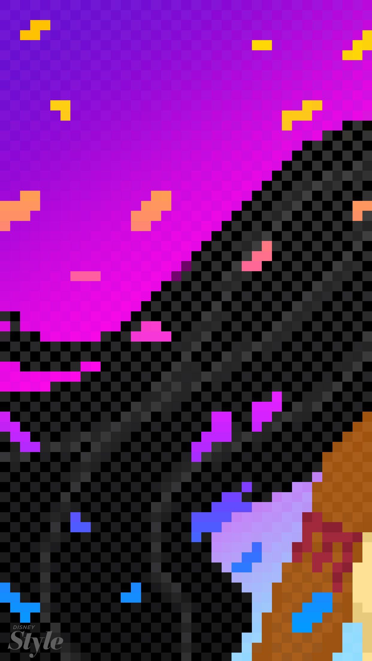 1242x2208 Give Your Phone A Rad Disney Twist With These 8 Bit Phone