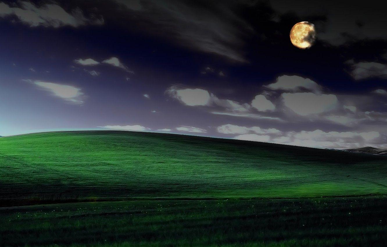 1332x850 Wallpaper night, serenity, photohop, windows xp, famous Wallpaper