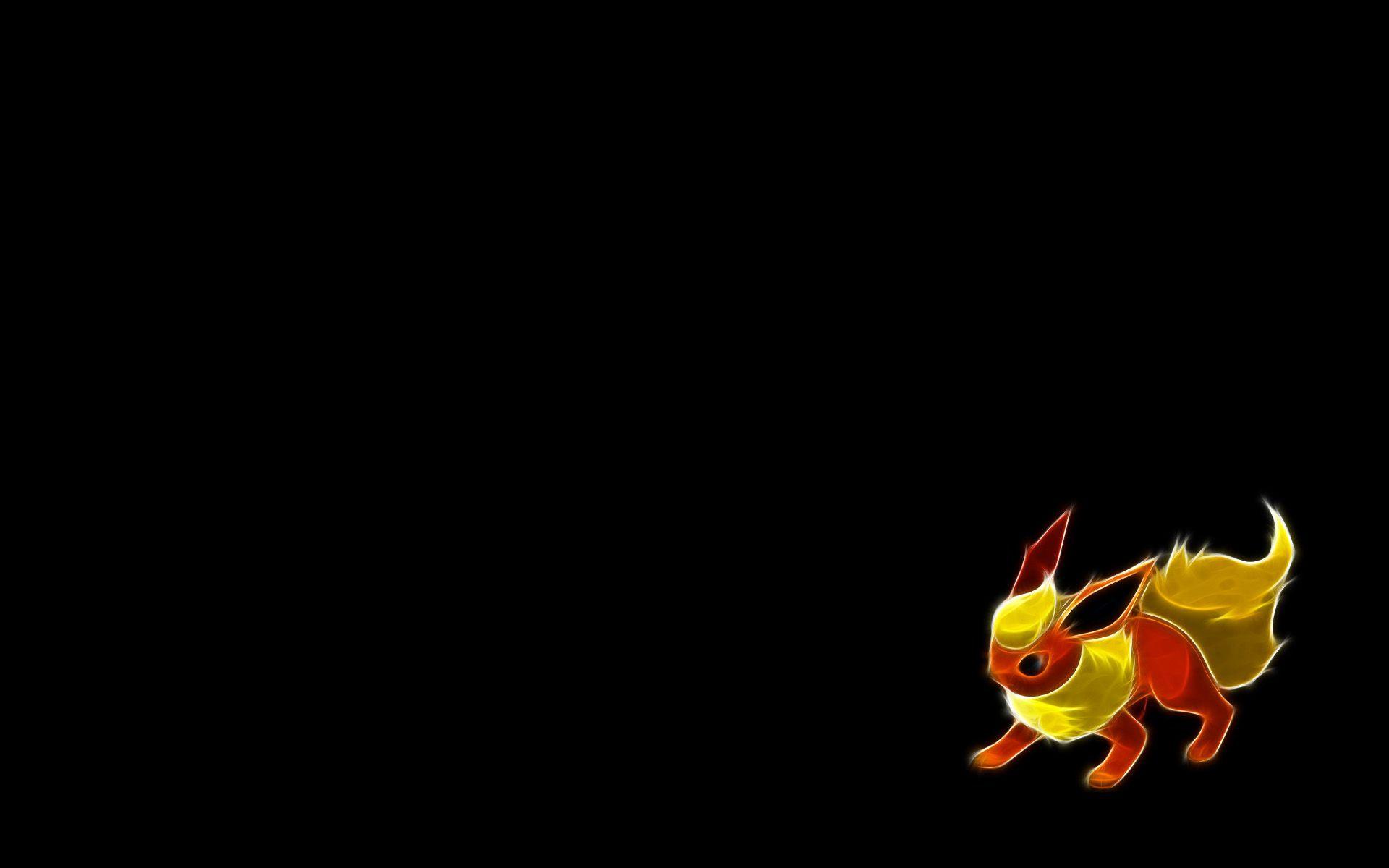 1920x1200 flareon. Eevee wallpaper, Black pokemon, Black background wallpaper