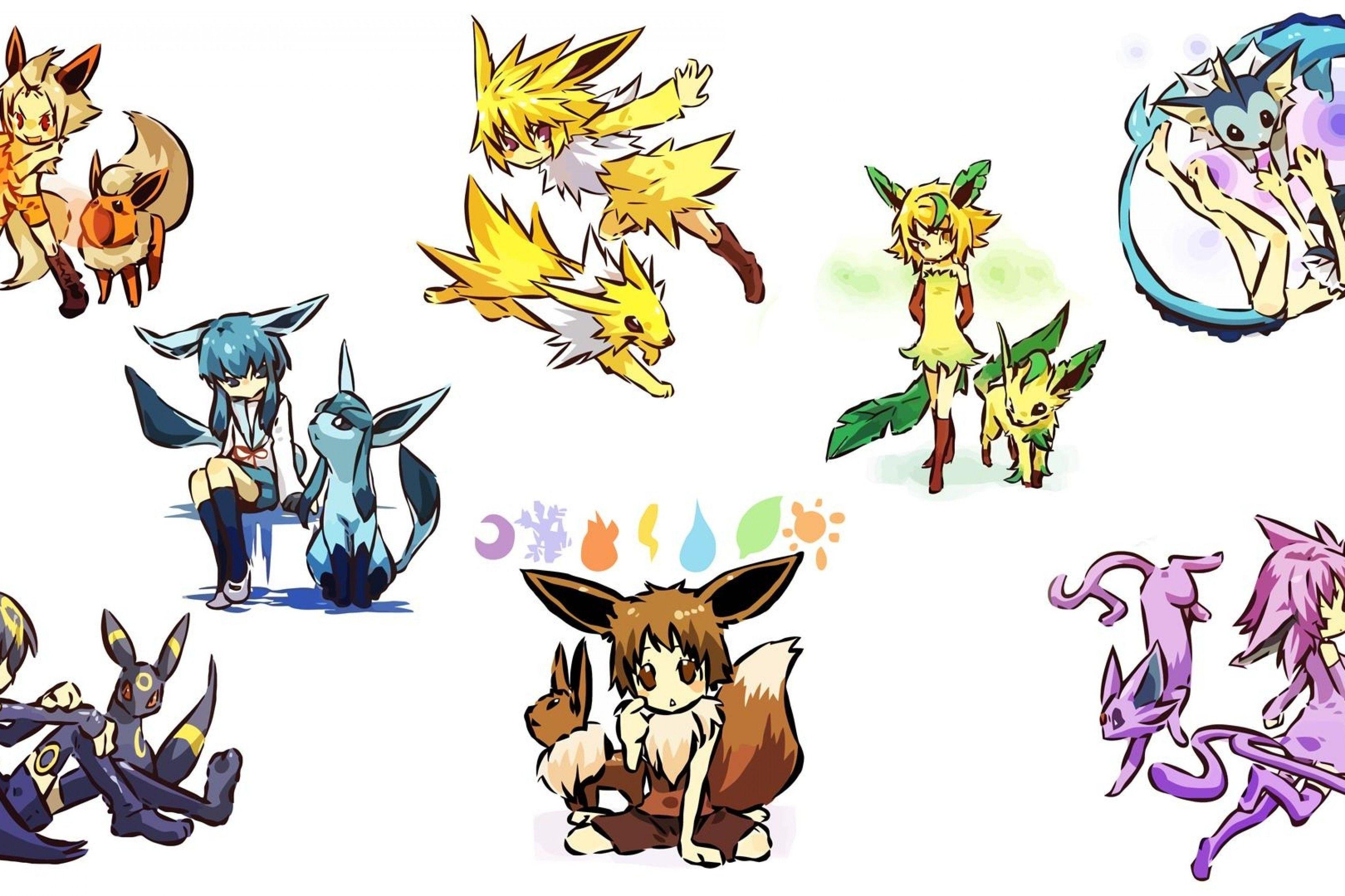 3402x2268 Download 3402x2268 Pokemon flareon eevee espeon umbreon vaporeon jolteon eeveelutions leafeon glaceon 1920x1080 wall wallpaper