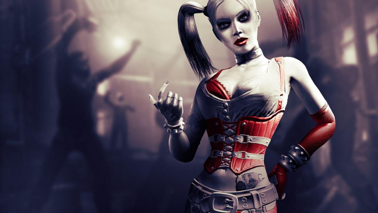 1244x700 Batman Harley Quinn Arkham City Batman Arkham City wallpaperx1080