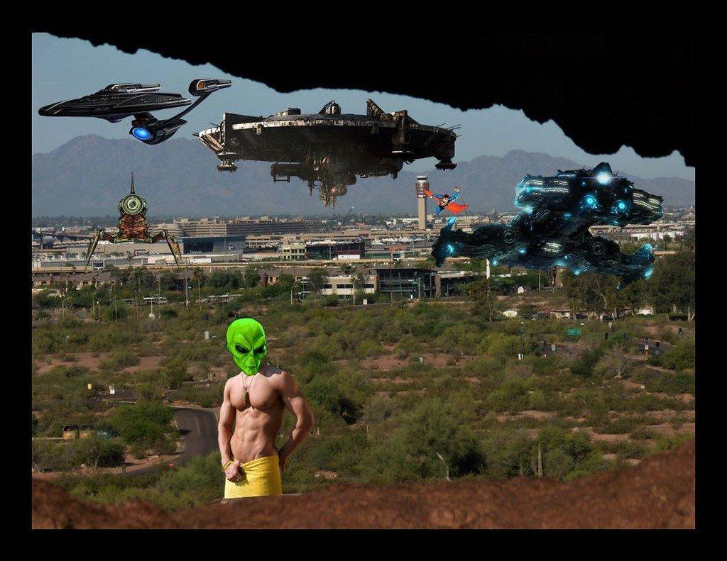 1024x791 Wallpaper Alien Invasion 3 ships and Alien Abs 6 28 2017