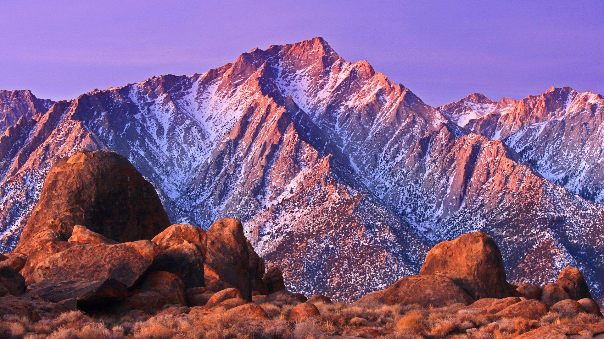 1920x1080 Rocky Mountains Covered With Snow Alabama Hills With Sierra Nevada