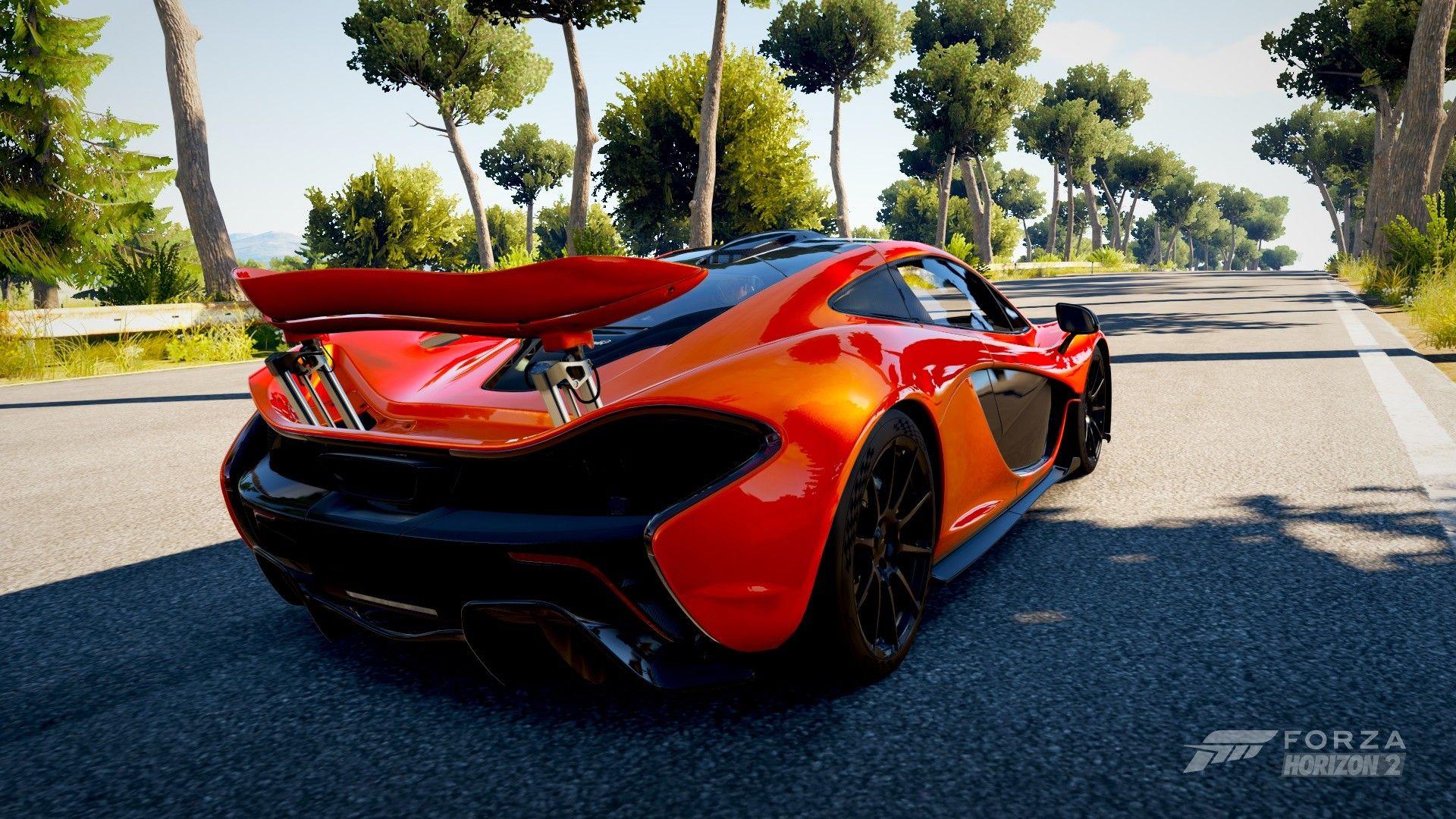 1920x1080 McLaren P Car, Forza Horizon Forza, Hypercar, Red Cars