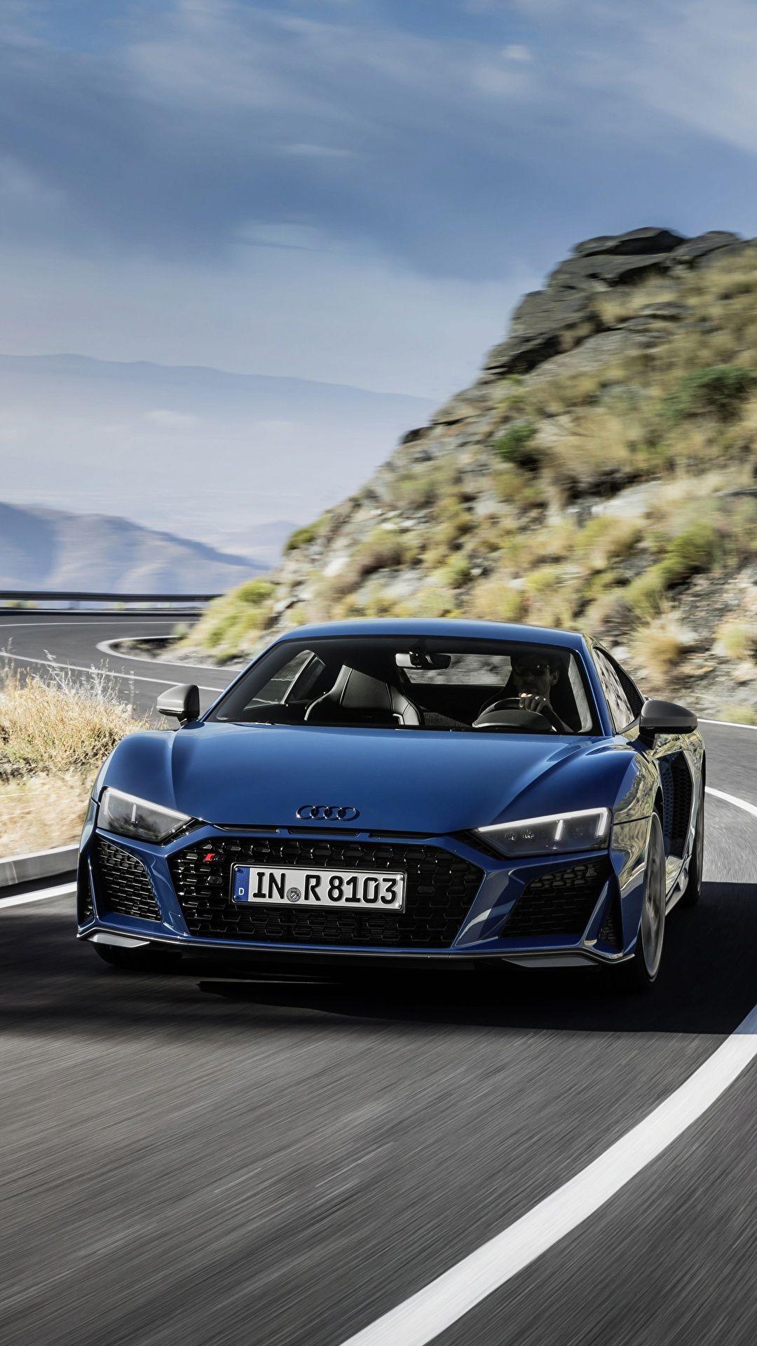 1080x1920 Desktop Wallpaper Audi R8 V10 quattro performance Blue 1080x1920