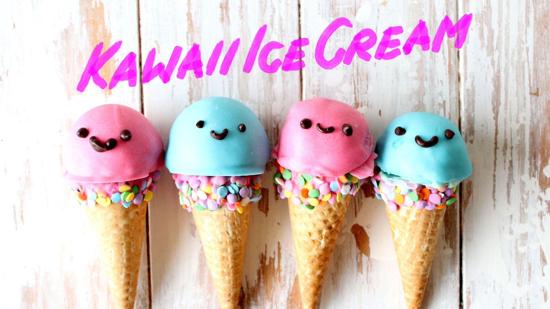 1920x1080 Kawaii Ice Cream Cones