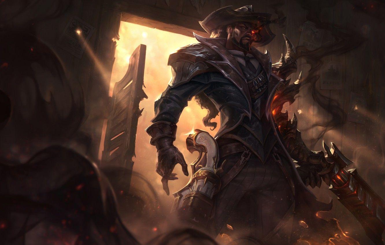 1332x850 Wallpaper Gun, Smoke, Cowboy, Hat, Wild West, Door, Art, Splash