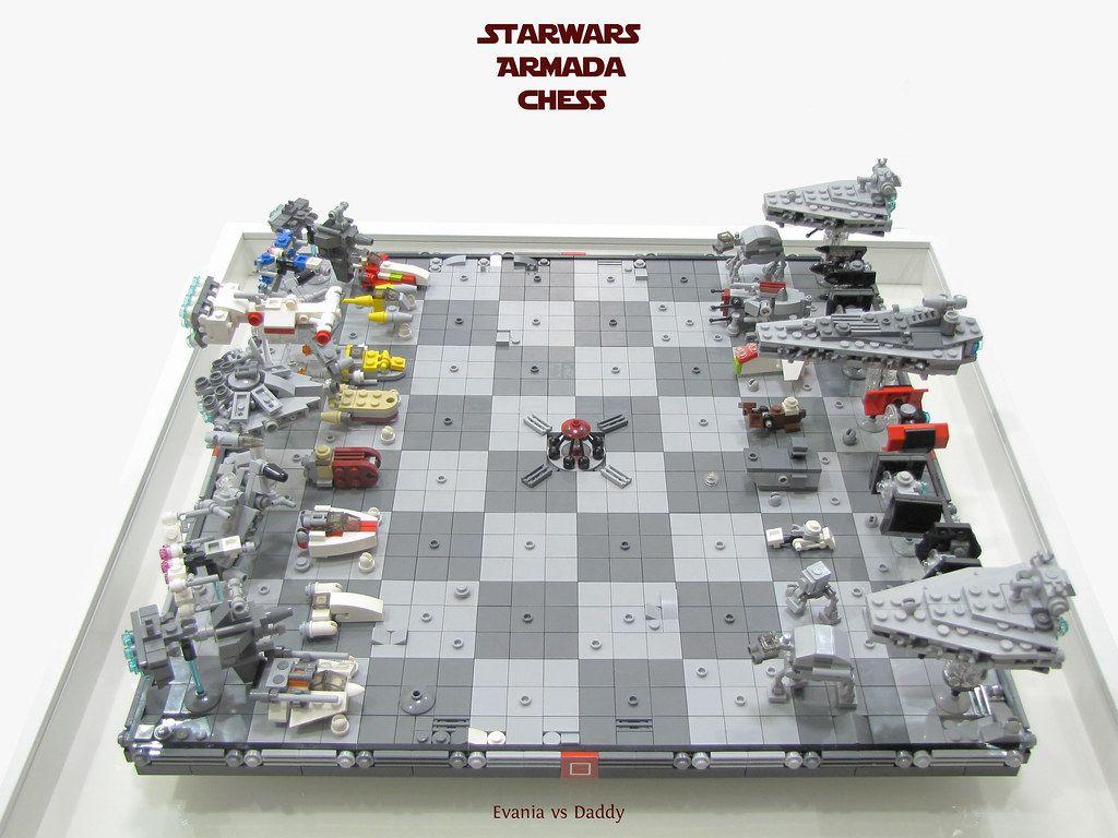 1024x768 Starwars Armada Chess. Starwars chess set made using Lego
