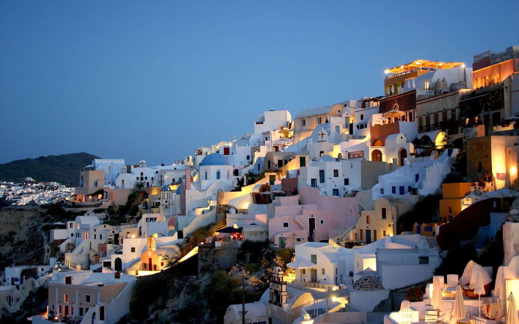 1728x1080 Free download 35 Greece at Night Wallpaper Download at