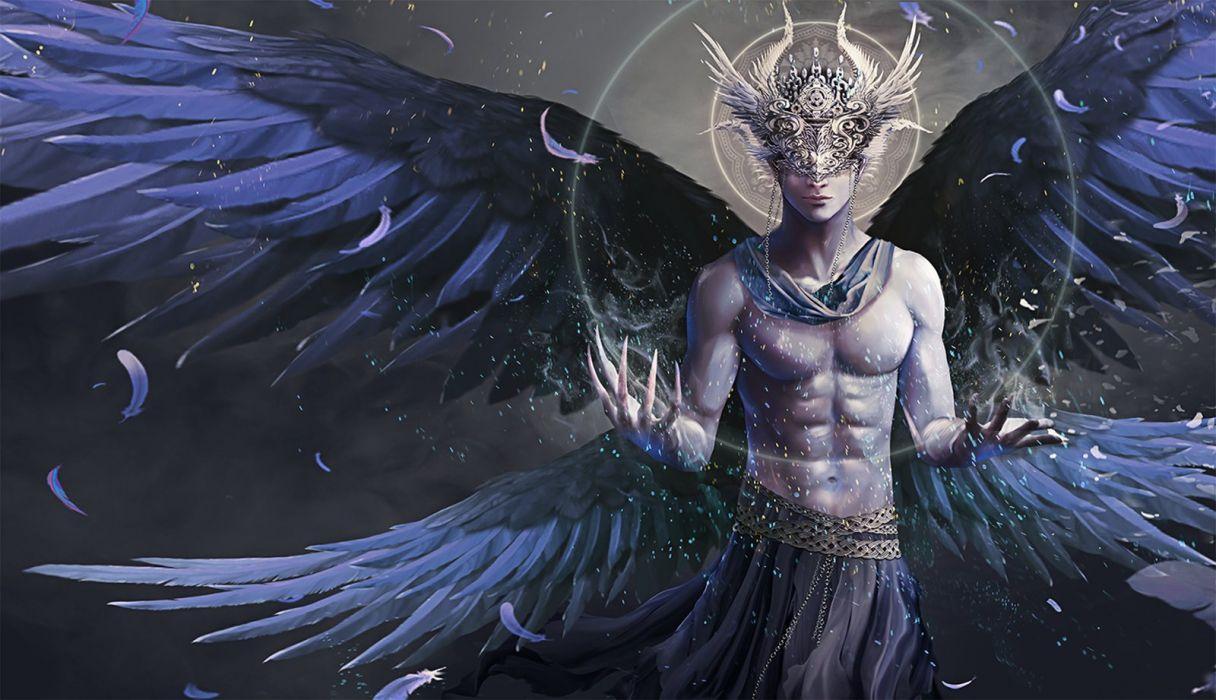 1216x700 Male Angels Wallpaper