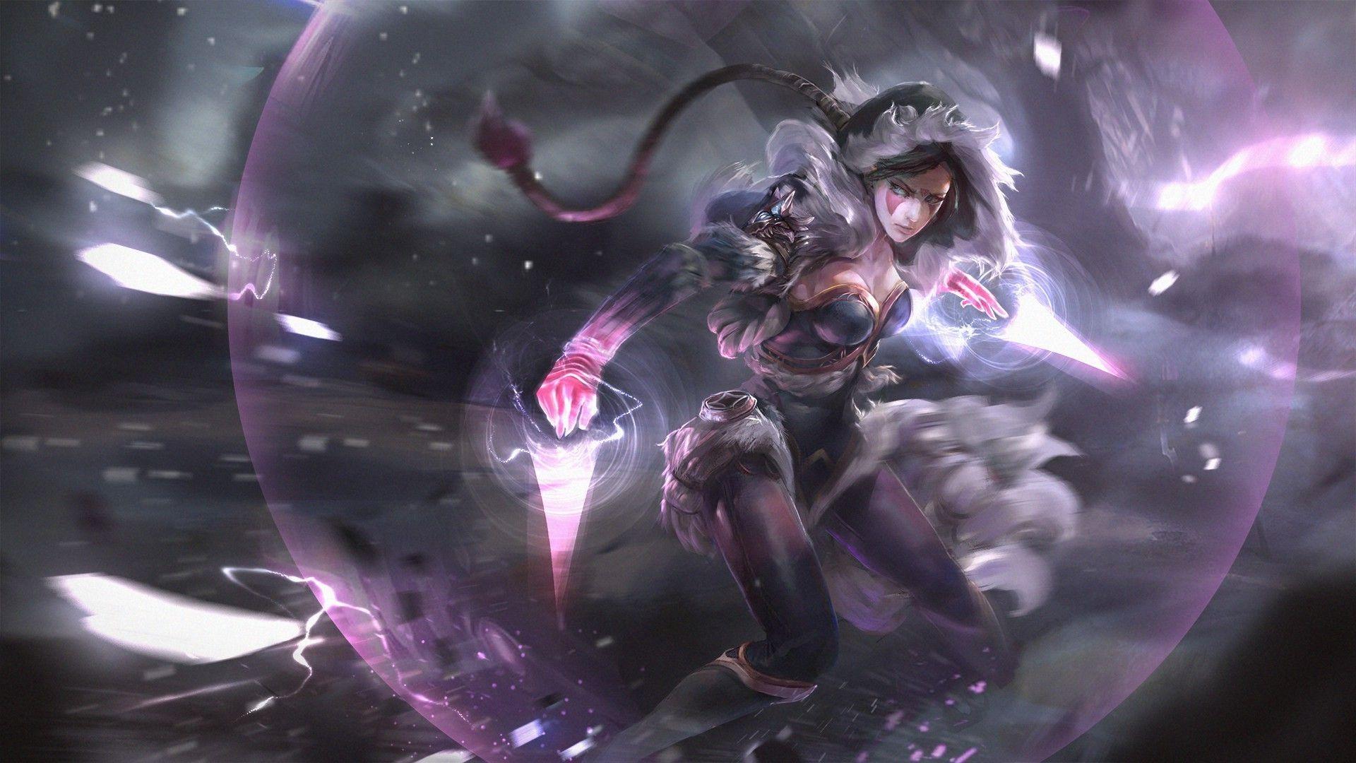 1920x1080 2D, Fan Art, Anime Girls, Dota Templar Assassin, Lanaya