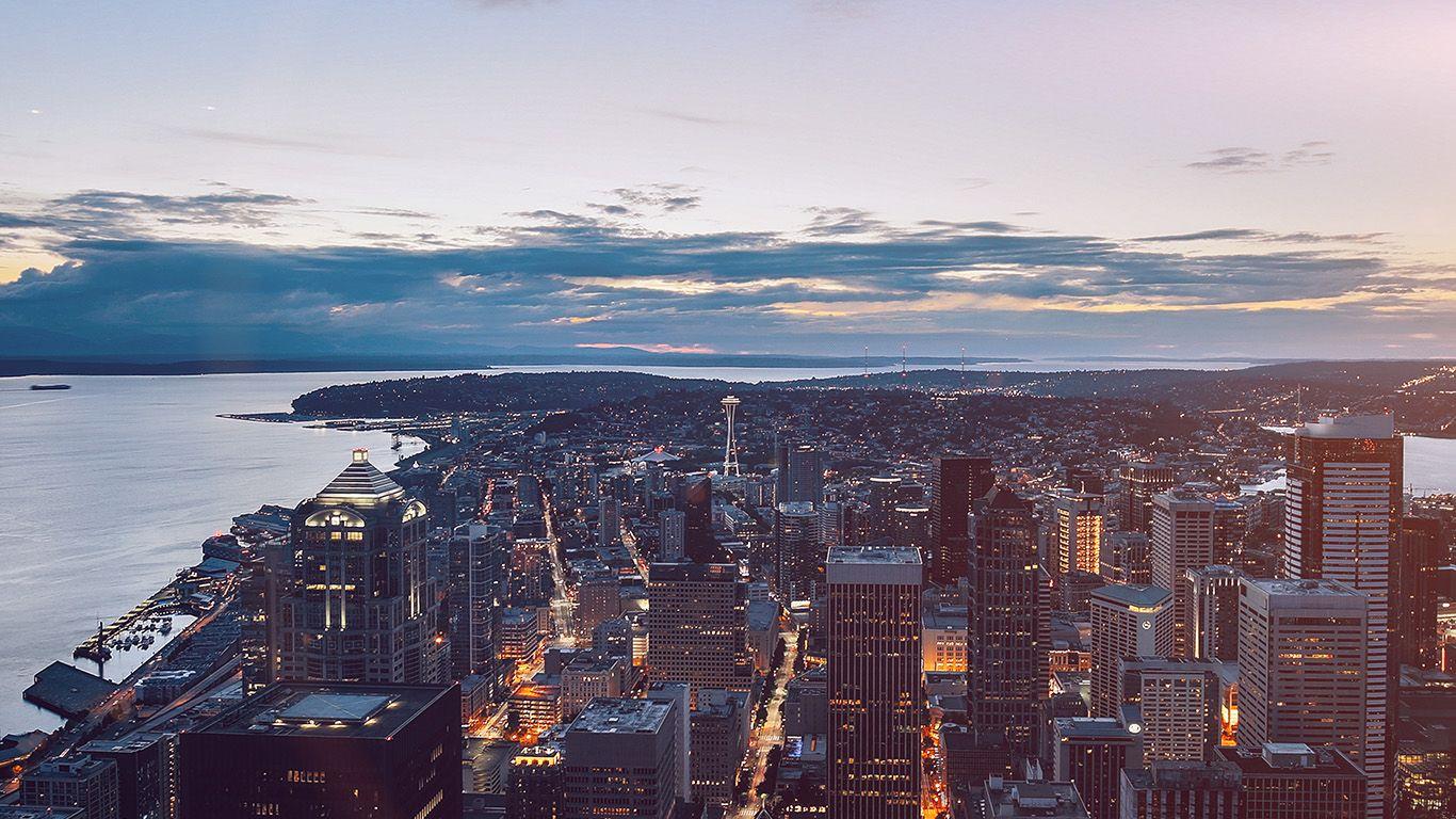 1366x768 wallpaper for desktop, laptop. night sky fly sanfrancisco usa sea flare