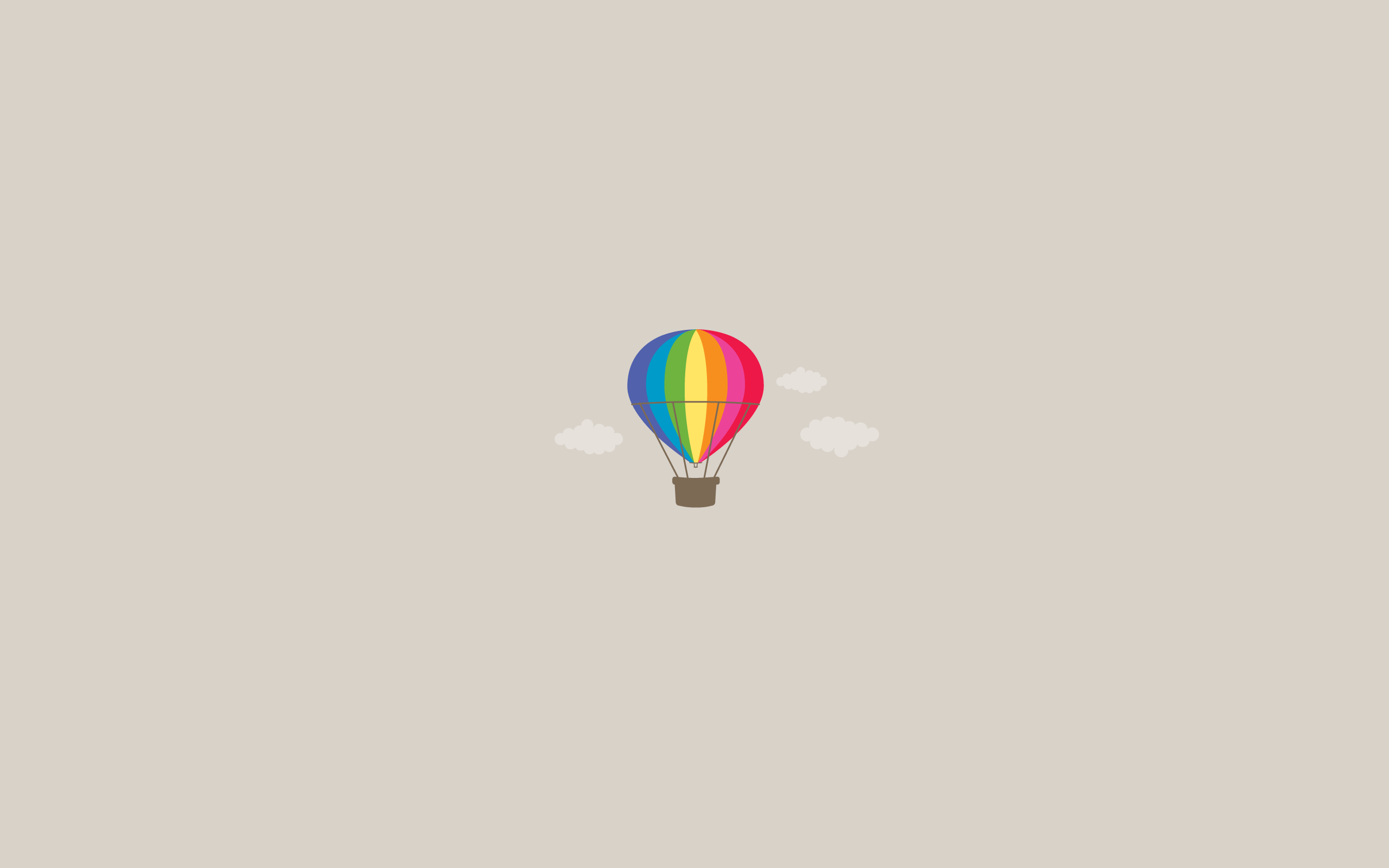 2560x1600 Minimalistic Colorful Air Balloon Wallpaper HD / Desktop and Mobile Background