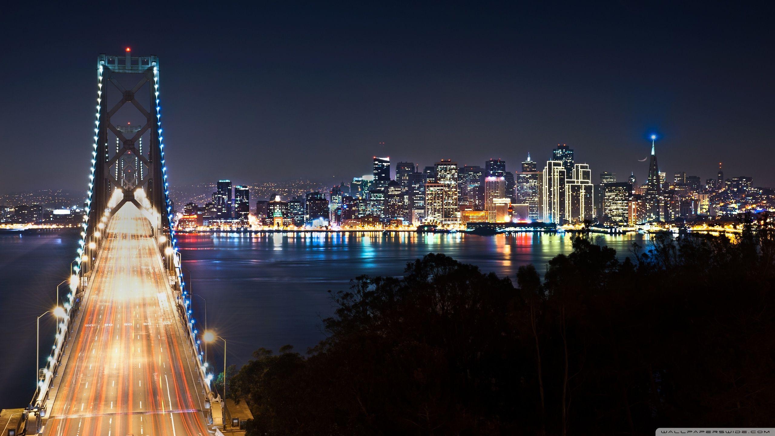 2560x1440 San Francisco At Night Ultra HD Desktop Background Wallpaper for 4K UHD TV : Widescreen & UltraWide Desktop & Laptop : Multi Display, Dual Monitor : Tablet