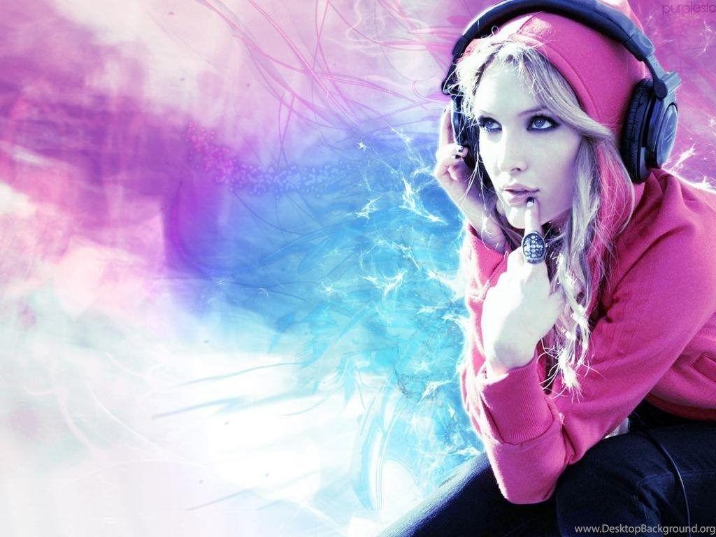 1024x768 Download Wallpaper HD Music Girl Dj Girls Music Trend Fashion