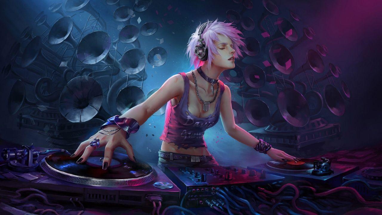 1280x720 Girl dj artwork wallpaper, music and dance wallpaper
