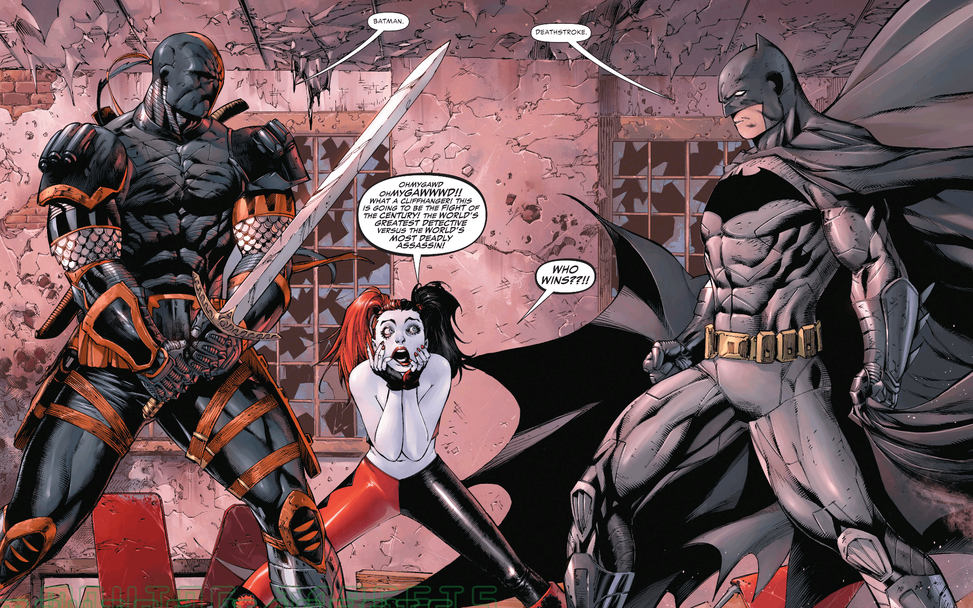 Batman vs Deathstroke 4K Wallpaper #6.400