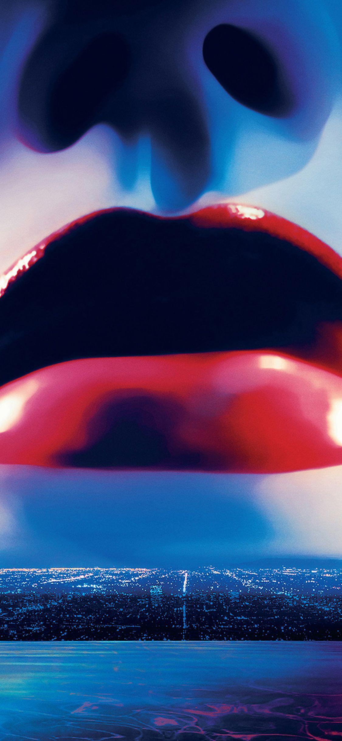 1125x2436 iPhone X wallpaper. lips poster film