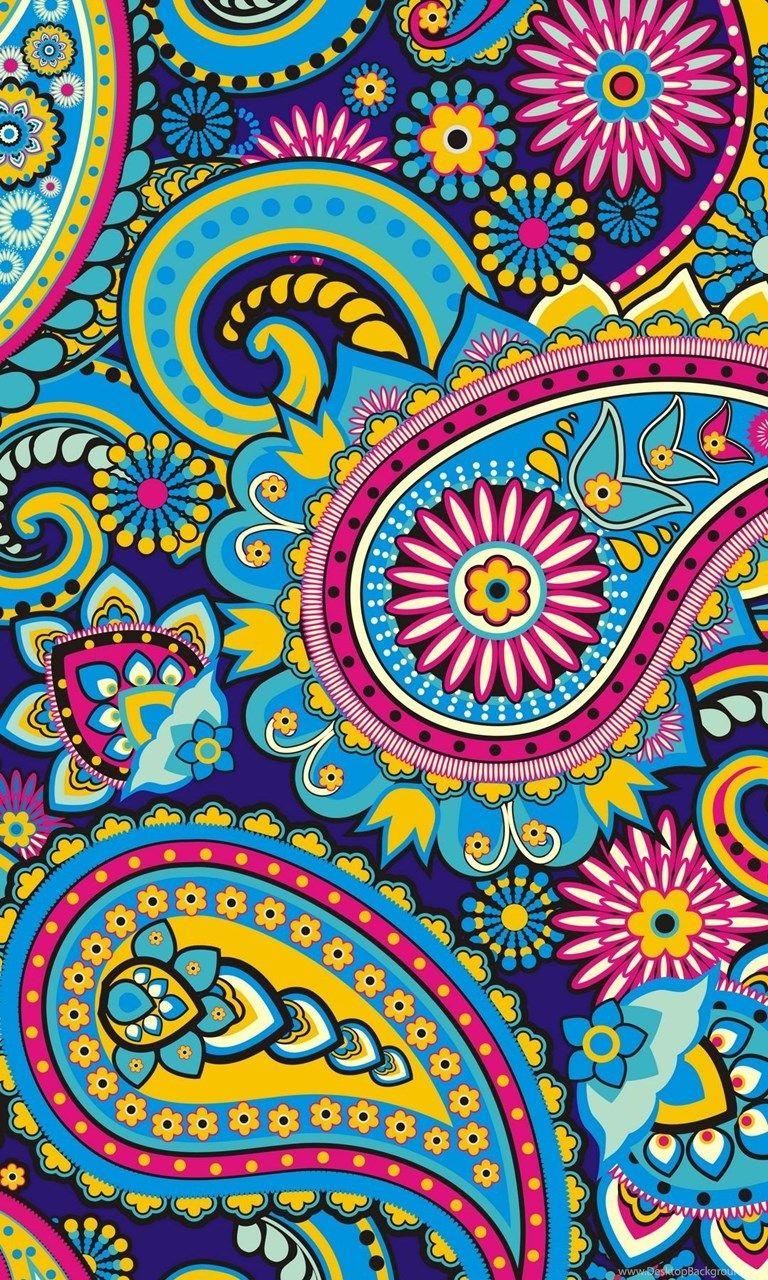 768x1280 Abstract Paisley Mix iPhone 6 Plus Wallpaper Art, Colorful