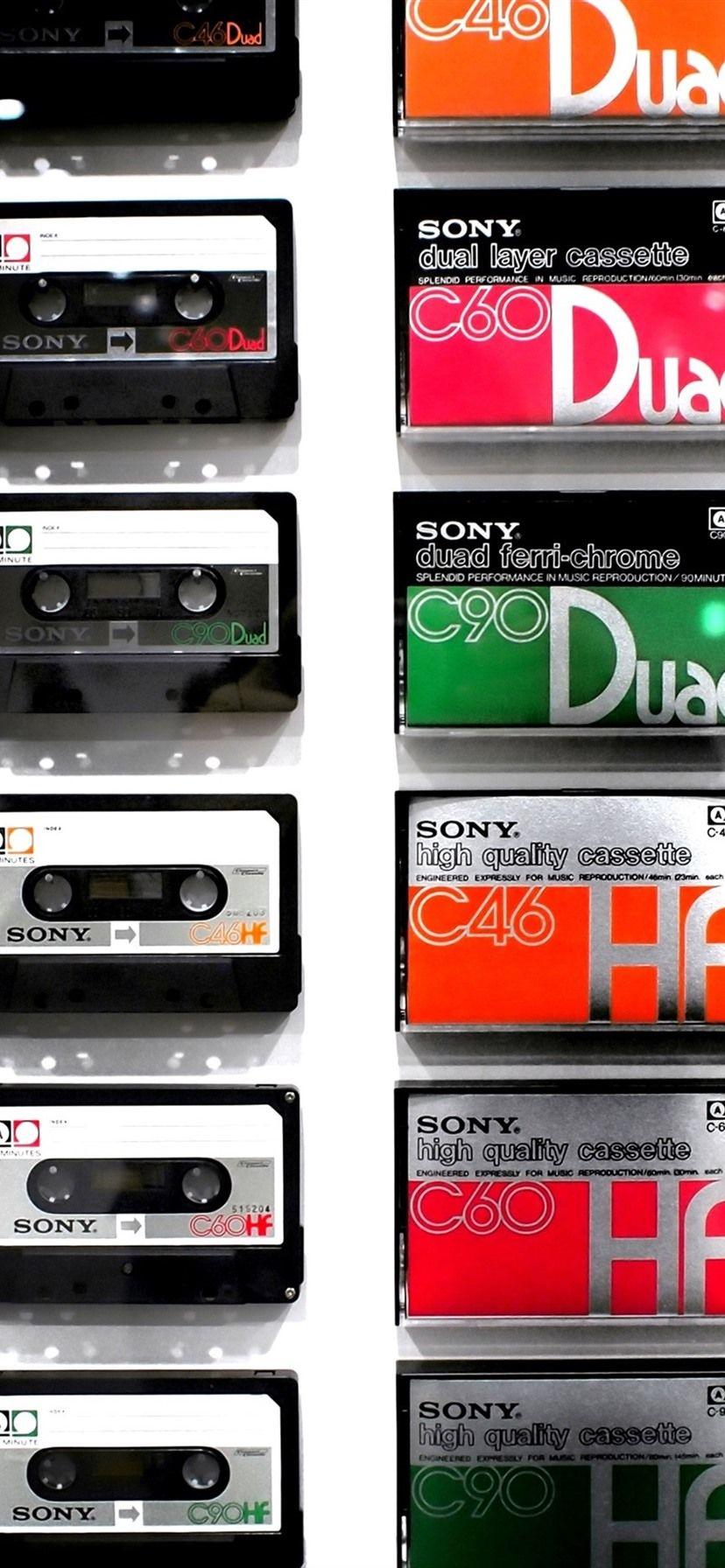 828x1792 Sony Cassette Tapes Collection 1080x1920 IPhone 8 7 6 6S Plus