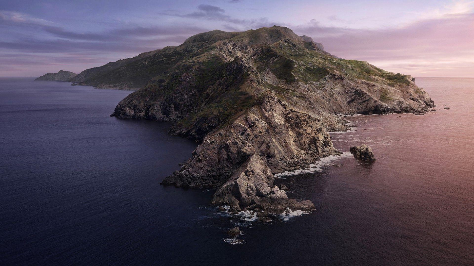 1920x1080 Wallpaper macOS Catalina, day, mountains, WWDC 5K, OS