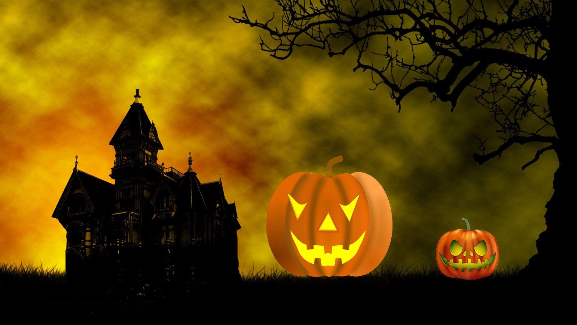 1920x1080 Halloween Pumpkin Background HD Wallpaper 34733