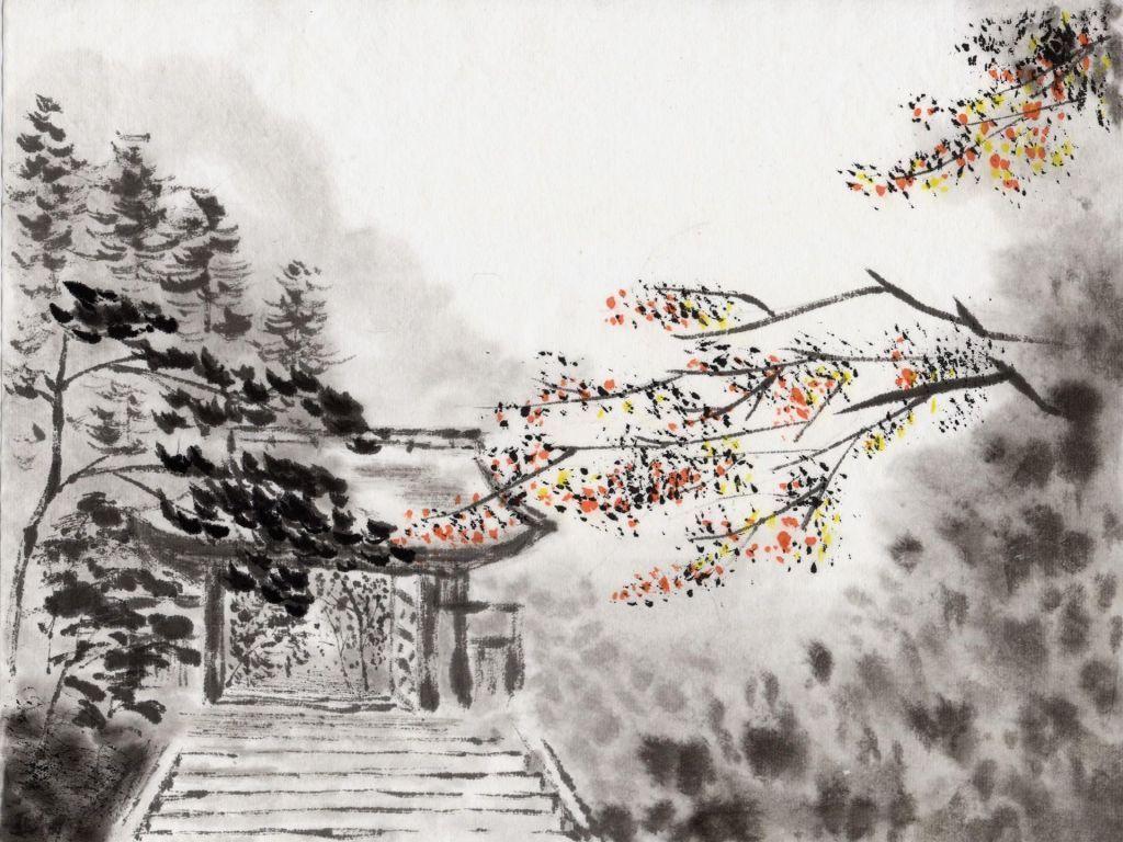1024x768 Japanese Art Wallpaper