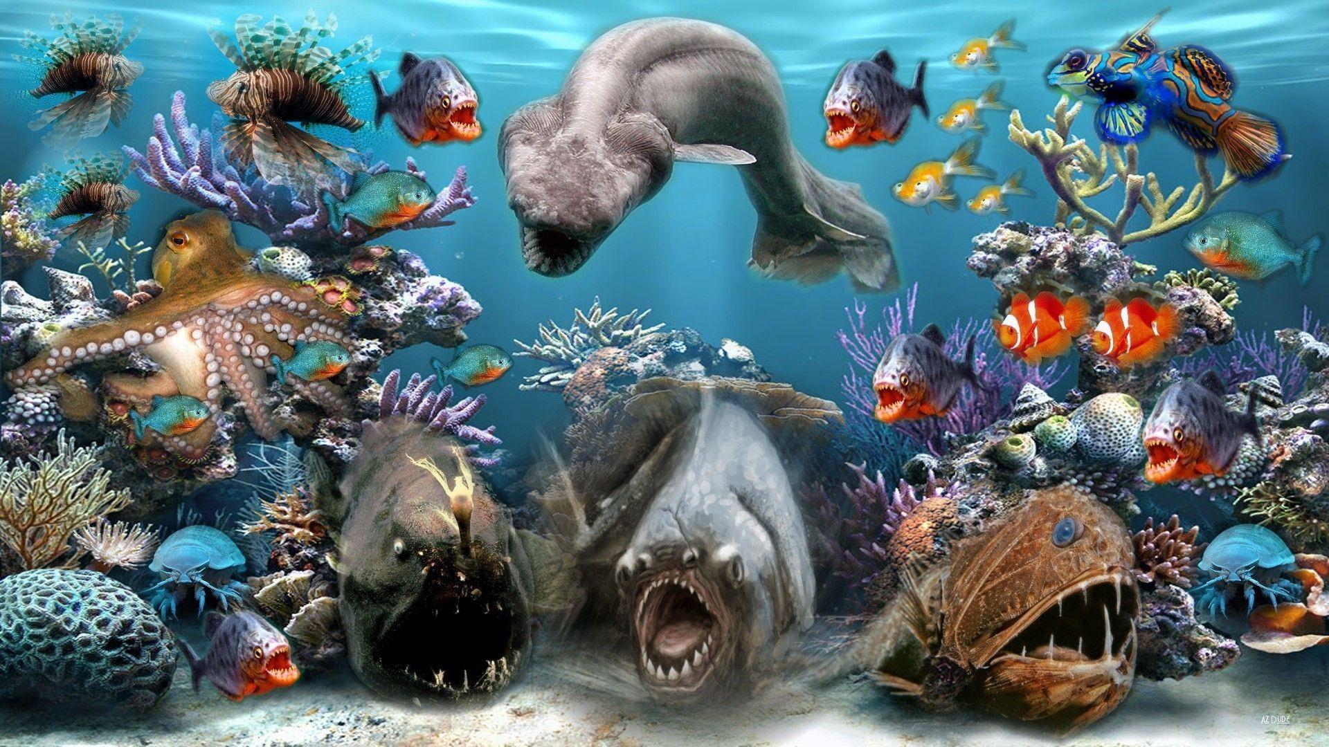 1920x1080 Ocean Animals Wallpaper