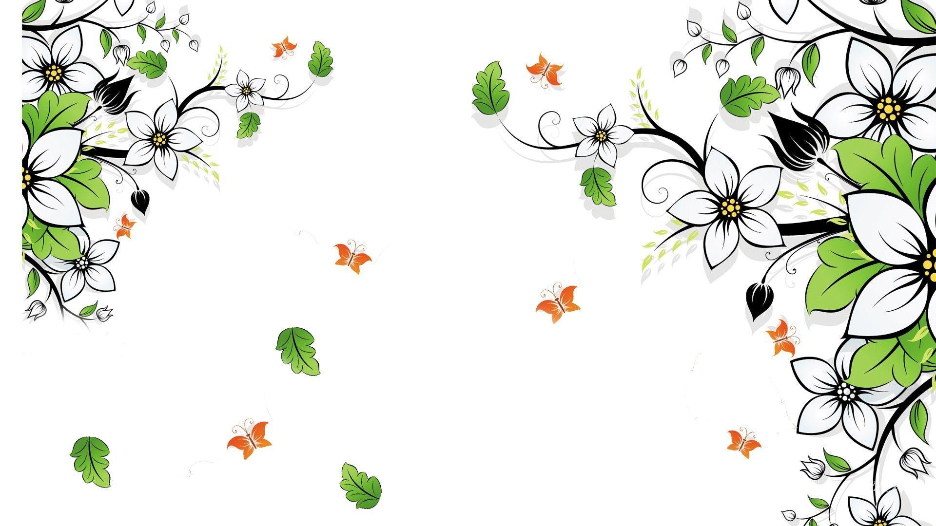 1920x1080 Scatter Tag wallpaper: Flower Butterflies Sparkles Scatter Summer