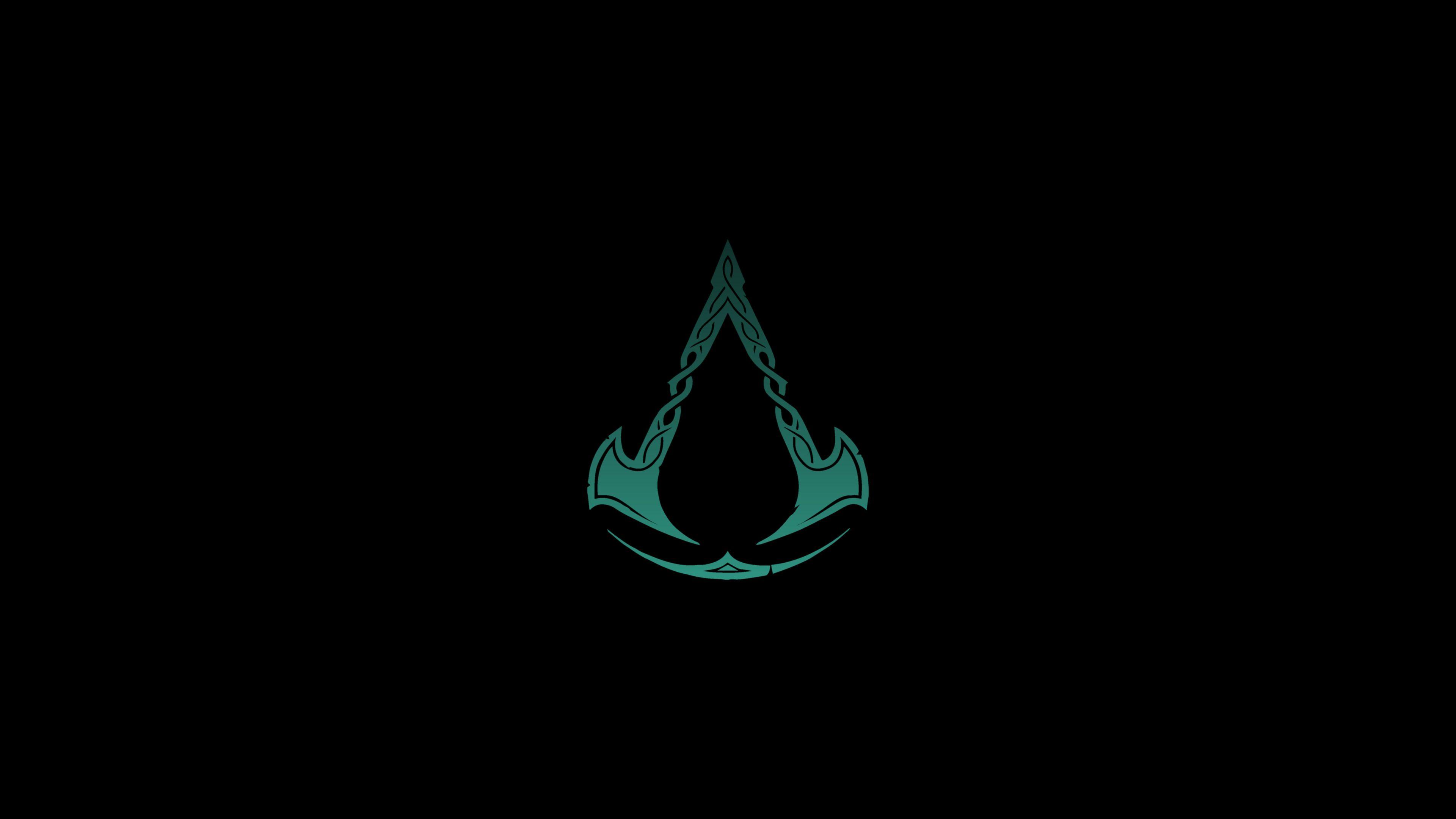 3840x2160 Assassins Creed Valhalla Logo Apple iPhone, iPod Touch, Galaxy Ace HD 4k Wallpaper, Image, Background, Photo and Picture