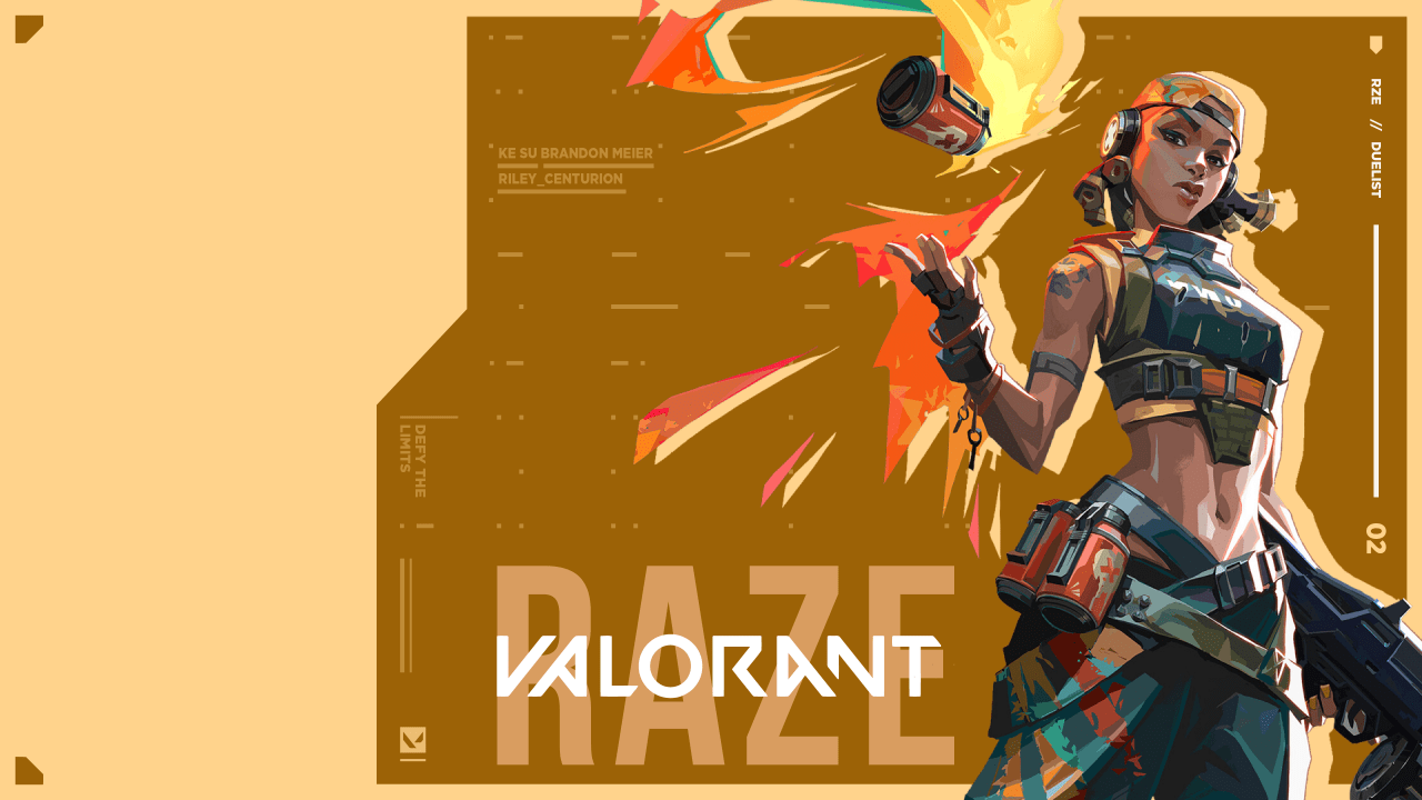 Valorant Raze, background, game, phone, HD phone wallpaper